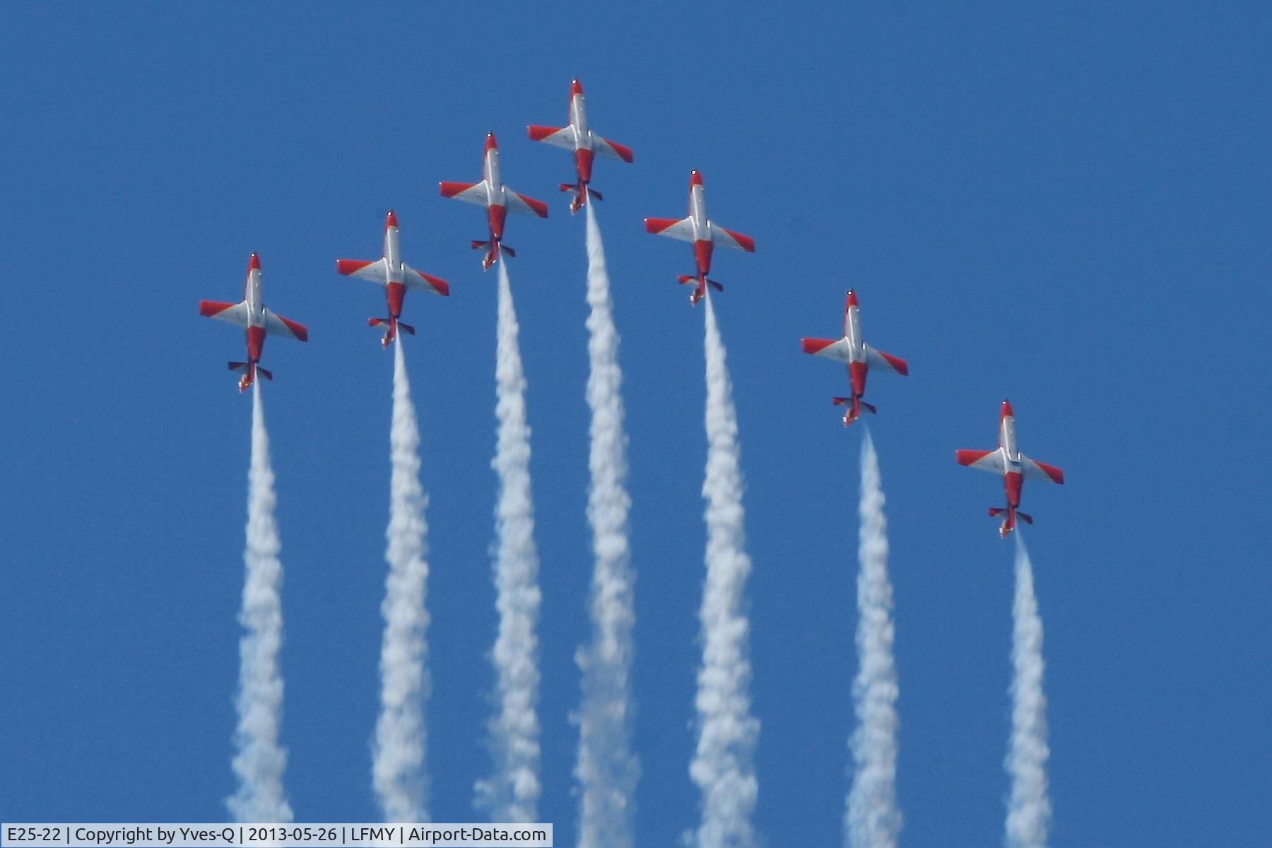 E25-22, CASA C-101EB Aviojet C/N EB01-22-022, CASA C-101EB Aviojet (79-22),  Patrulla Aguila leader, Display for the 60th anniversary of Patrouille De France, Salon De Provence Air Base 701 (LFMY)