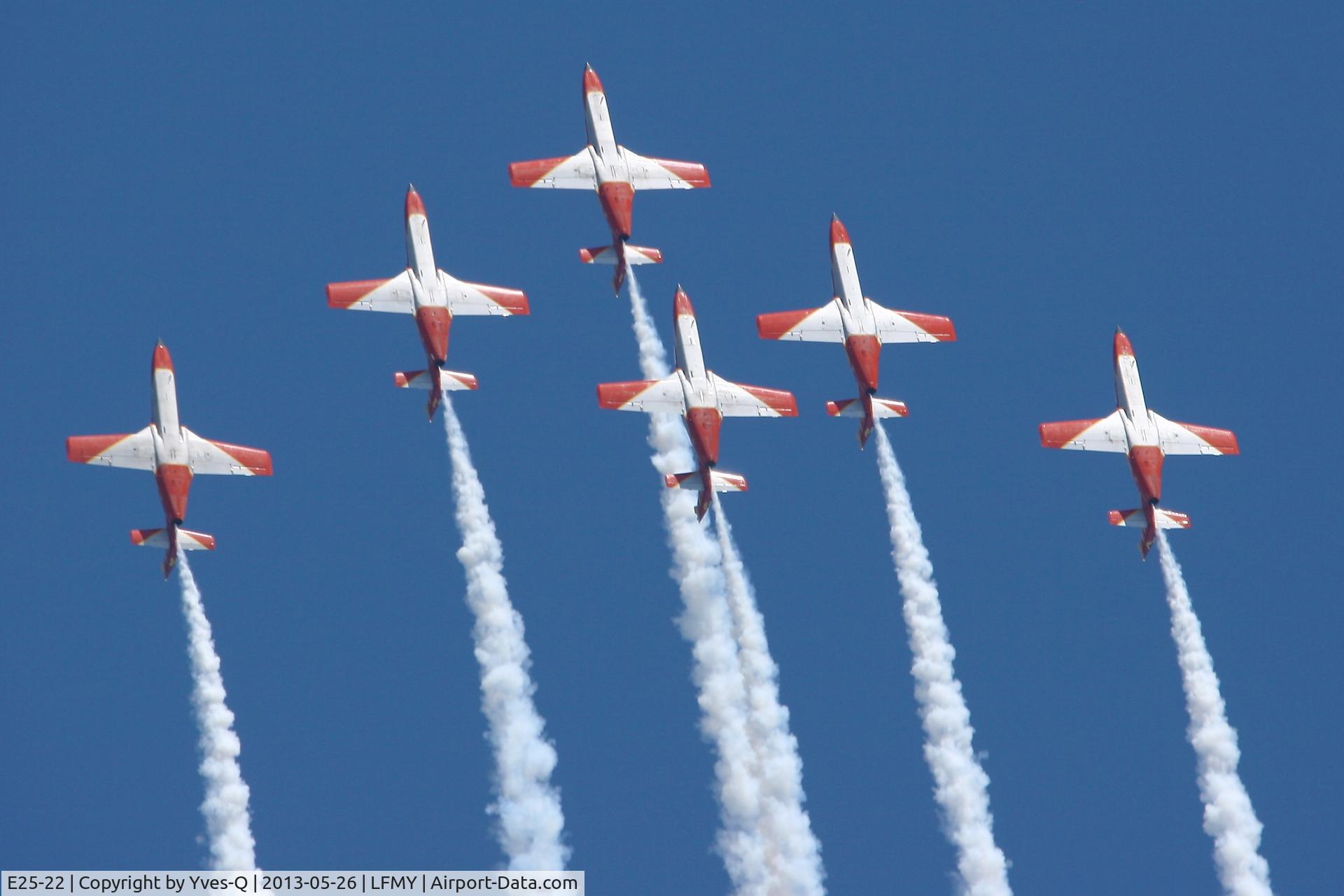 E25-22, CASA C-101EB Aviojet C/N EB01-22-022, CASA C-101EB Aviojet (79-22),  Patrulla Aguila leader, Display for the 60th anniversary of Patrouille De France, Salon De Provence Air Base 701 (LFMY)