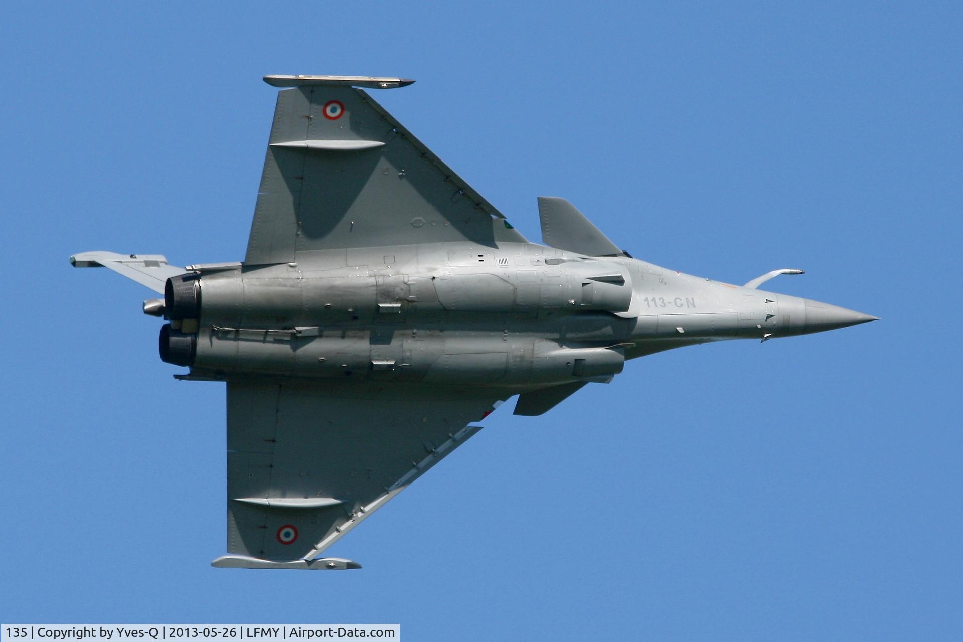 135, Dassault Rafale C C/N 135, French Air Force Dassault Rafale C (113-GN) Solo Display, 60th  anniversary of Patrouille De France, Salon de Provence Air Base 701 (LFMY)