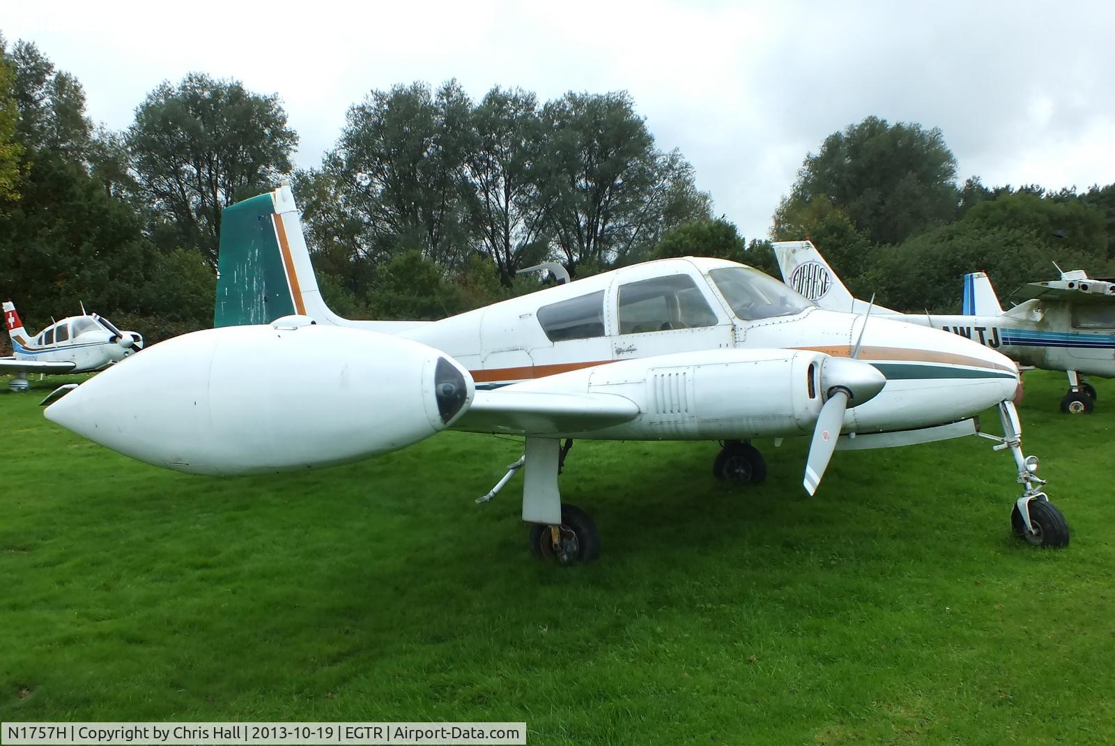 N1757H, 1959 Cessna 310C C/N 35857, now parked with the other wrecks & relics at Elstree