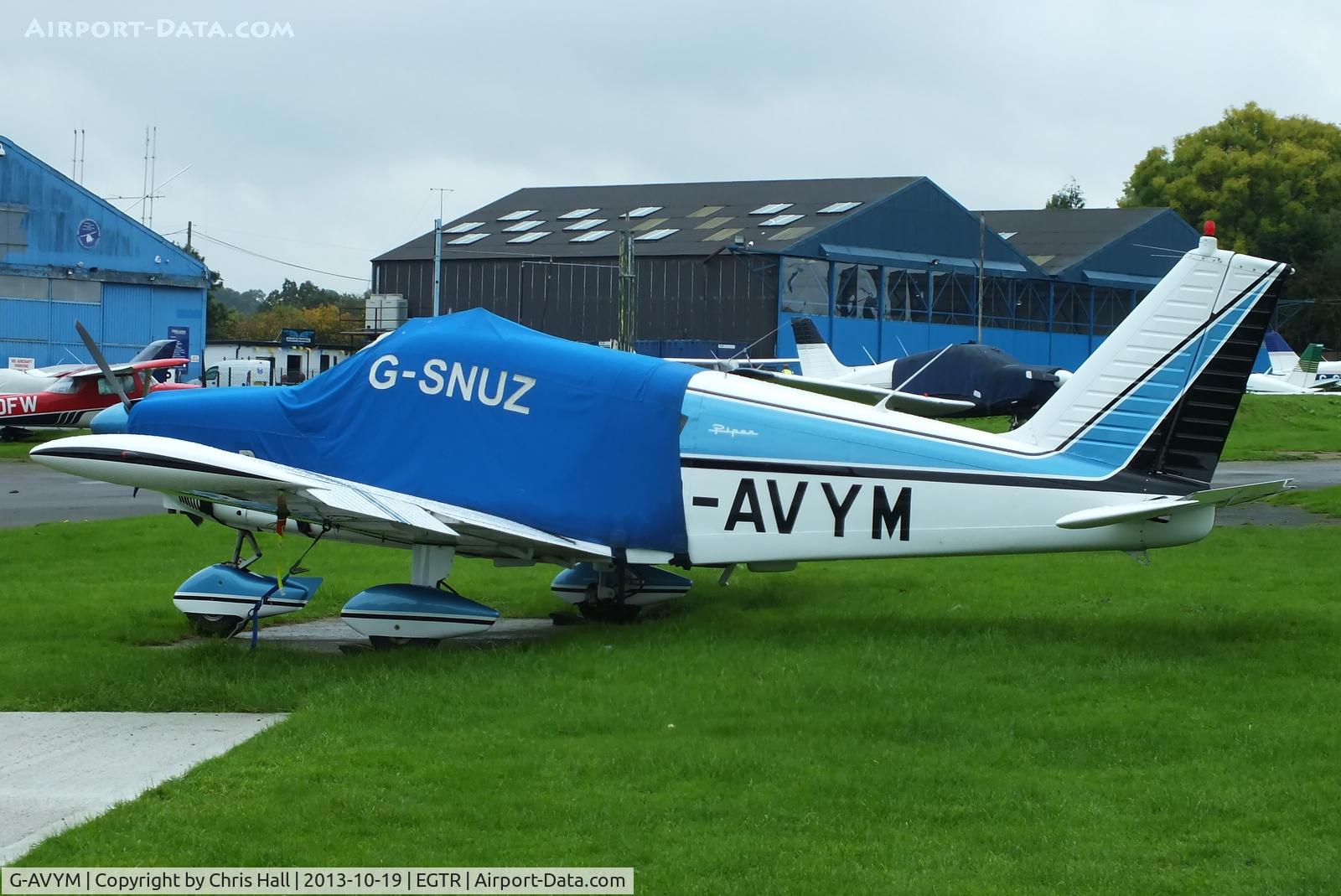 G-AVYM, 1968 Piper PA-28-180 Cherokee C/N 28-4638, parked at Elstree