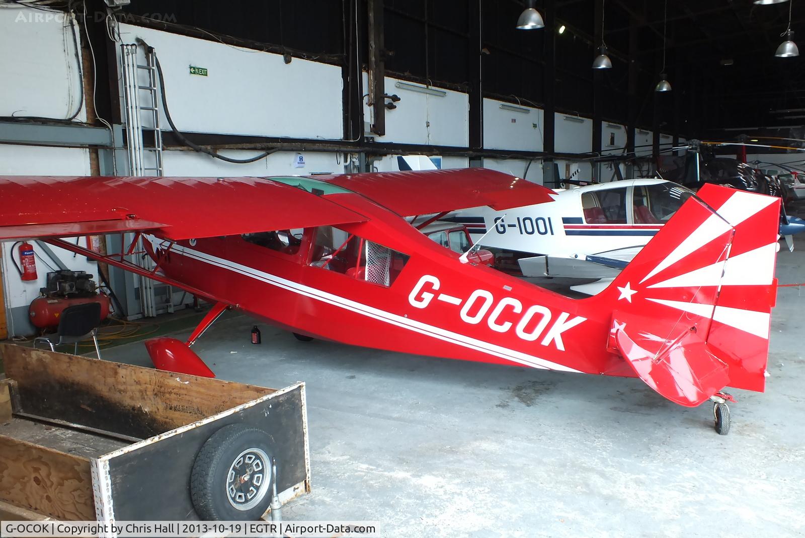 G-OCOK, 1999 American Champion 8KCAB Decathlon C/N 825-99, hangared at Elstree