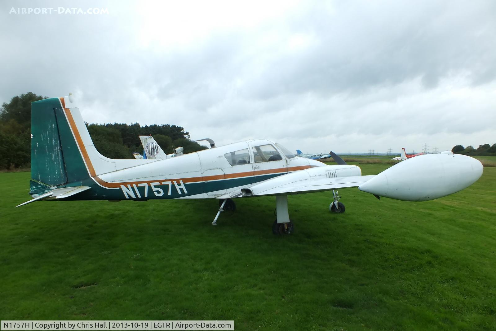 N1757H, 1959 Cessna 310C C/N 35857, now parked with the other wrecks & relics at Elstree