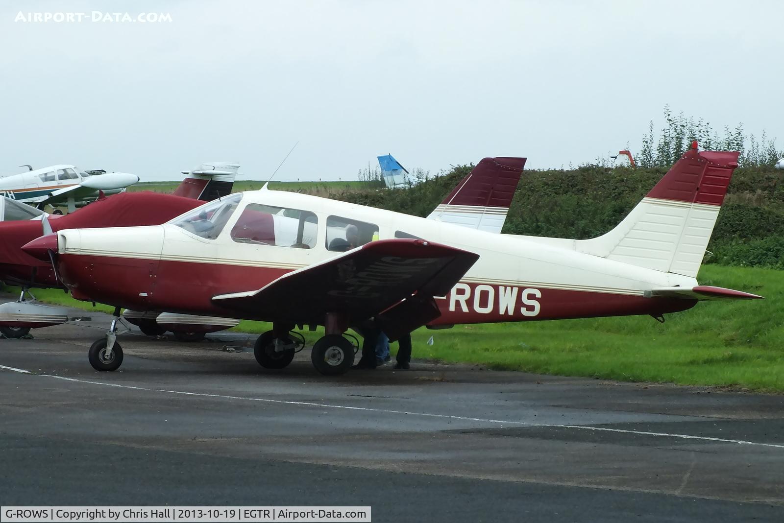 G-ROWS, 1976 Piper PA-28-151 Cherokee Warrior C/N 28-7715296, parked at Elstree