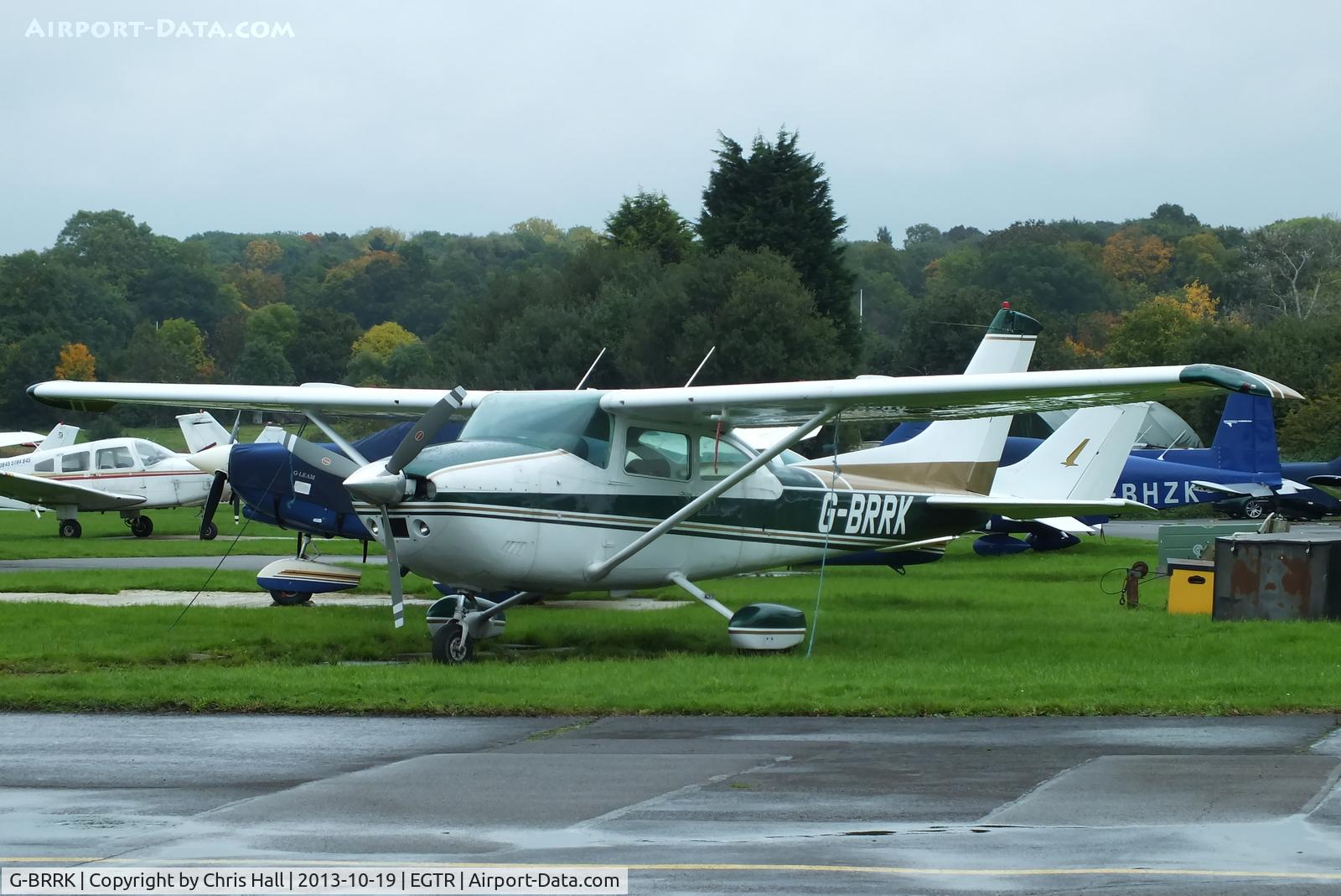 G-BRRK, 1977 Cessna 182Q Skylane C/N 182-66160, parked at Elstree