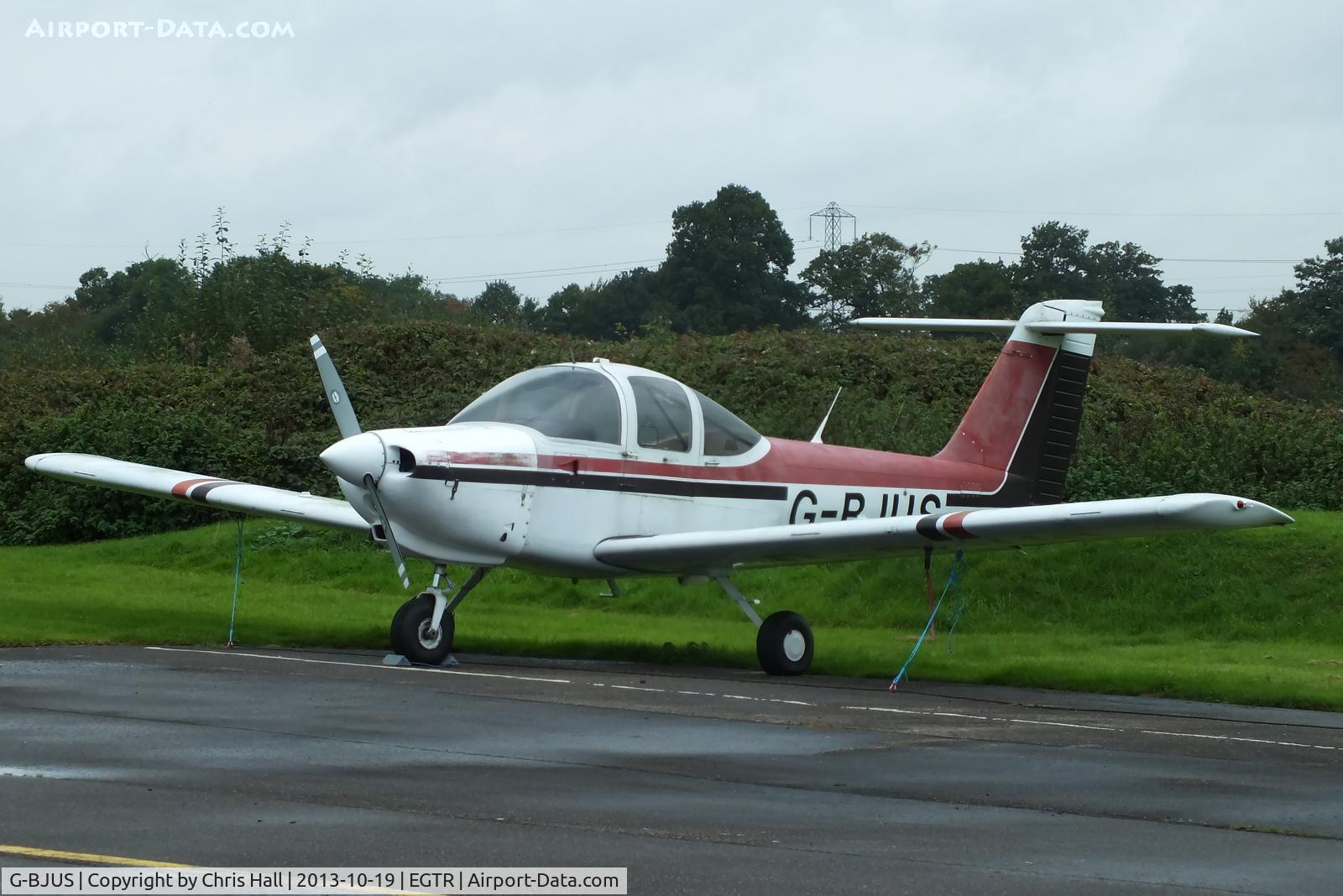 G-BJUS, 1980 Piper PA-38-112 Tomahawk Tomahawk C/N 38-80A0065, parked at Elstree