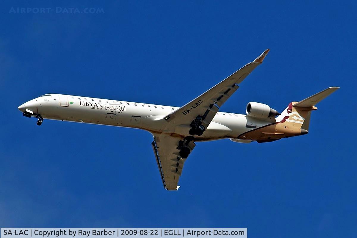 5A-LAC, 2007 Bombardier CRJ-900ER (CL-600-2D24) C/N 15122, Canadair CRJ-900 [15122] (Libyan Airlines) Home~G 22/08/2009