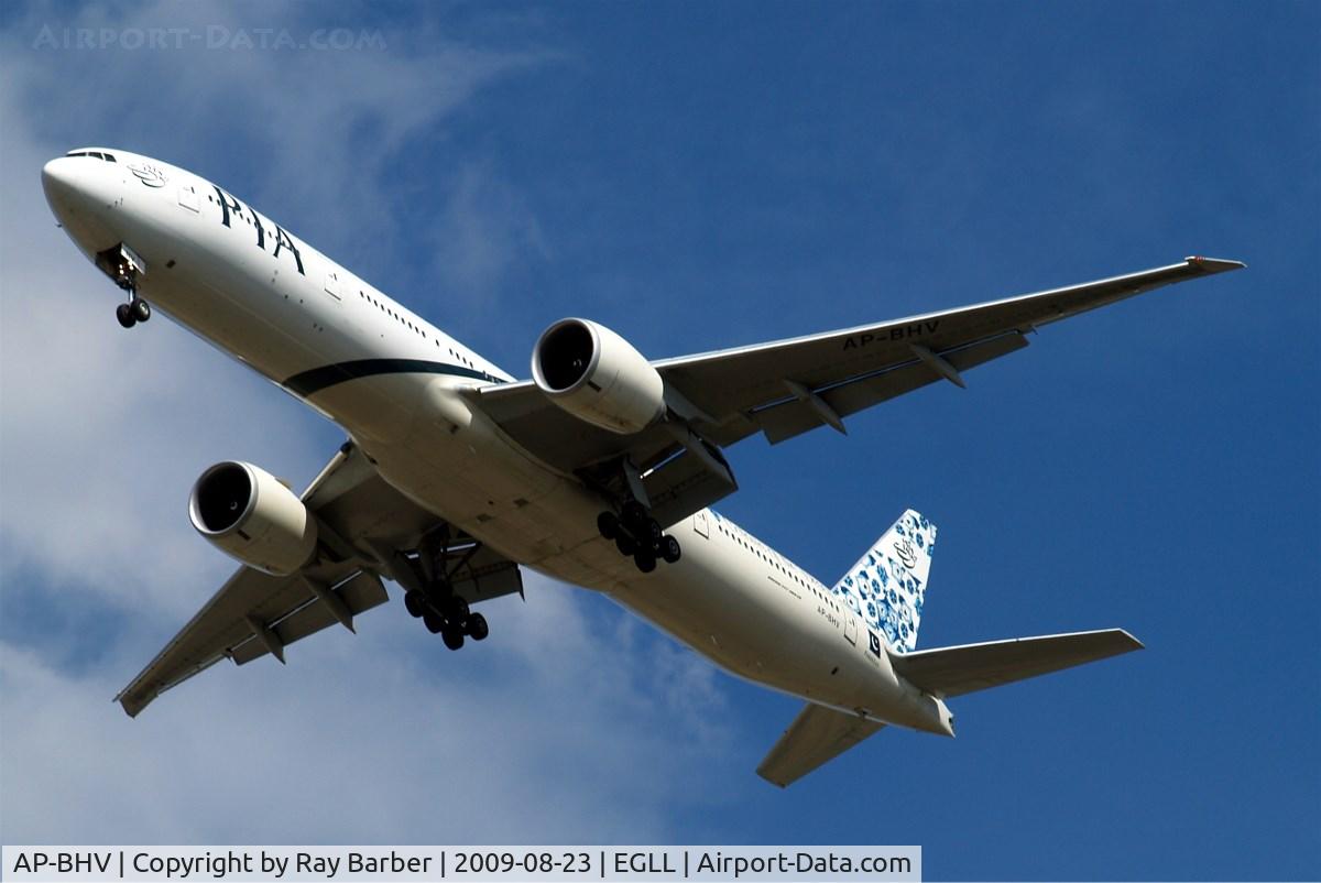 AP-BHV, 2006 Boeing 777-340/ER C/N 33778, Boeing 777-340ER [33778] (Pakistan International Airlines) Home~G 23/08/2009. On approach 27R.