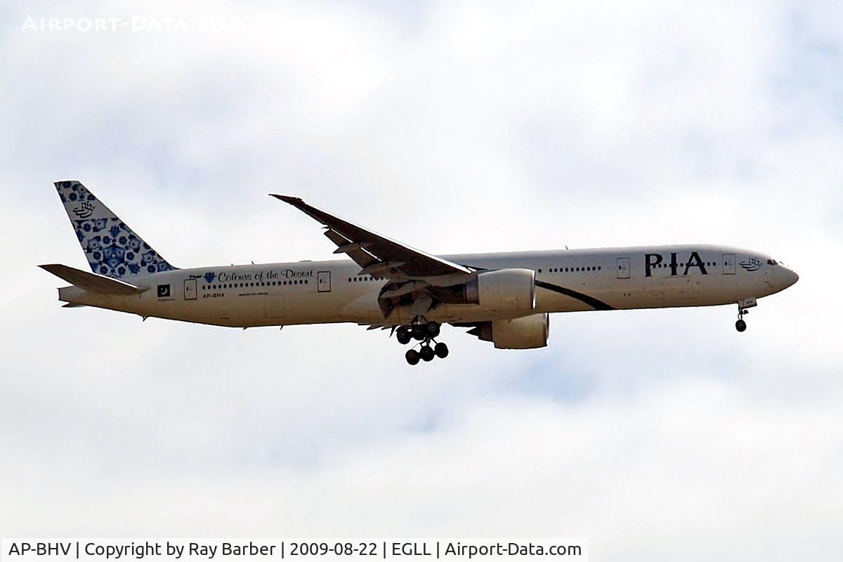 AP-BHV, 2006 Boeing 777-340/ER C/N 33778, Boeing 777-340ER [33778] (Pakistan International Airlines) Home~G 22/08/2009. On approach 27L.