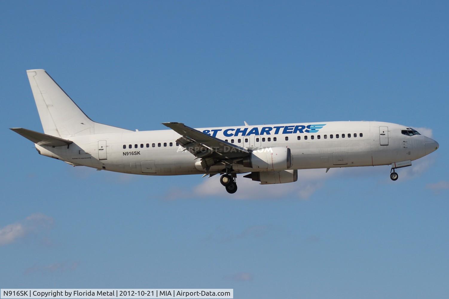 N916SK, 1991 Boeing 737-4Q8 C/N 24706, C and T Charters 