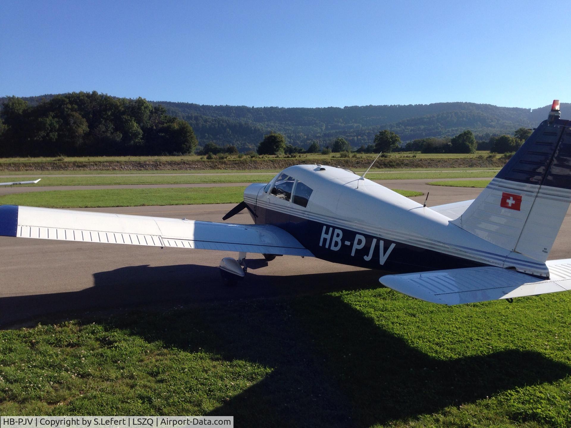 HB-PJV, 1967 Piper PA-28-140 Cruiser C/N 28-22942, At LSZQ Bressaucourt