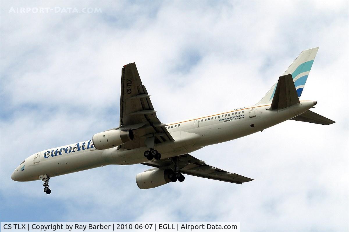 CS-TLX, 1988 Boeing 757-2G5 C/N 24176, Boeing 757-2G5 [24176] (Euro Atlantic Airways) Home~G 07/06/2010 On approach 27R.