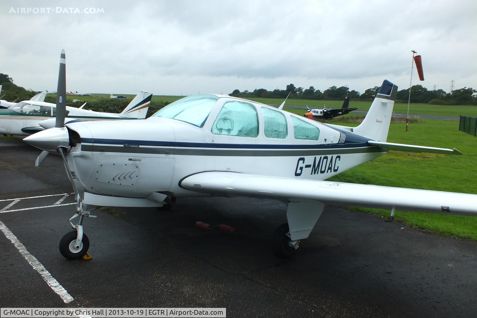 G-MOAC, 1989 Beech F33A Bonanza Bonanza C/N CE-1349, parked at Elstree