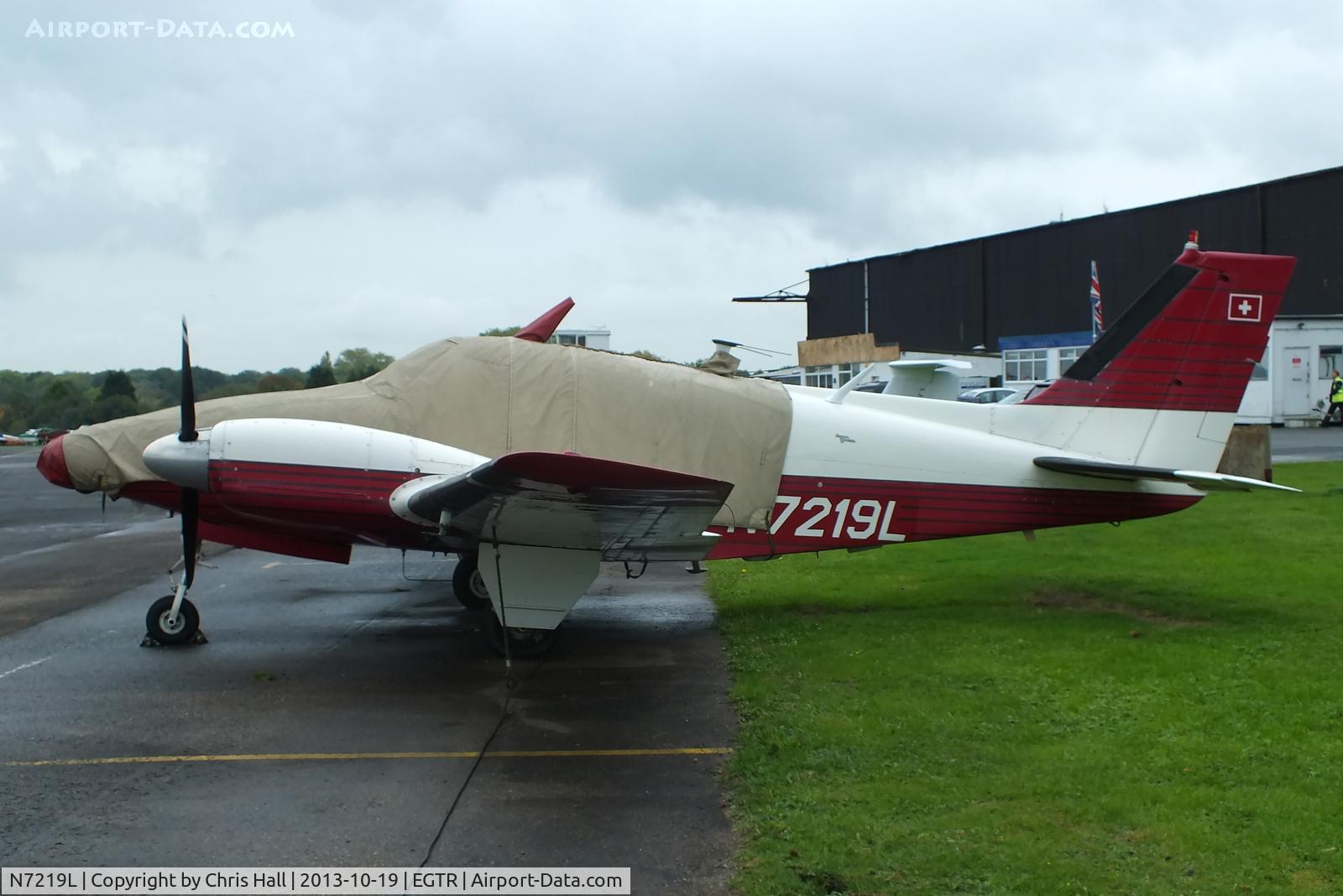 N7219L, 1964 Beech 95-B55 Baron C/N TC-717, parked at Elstree