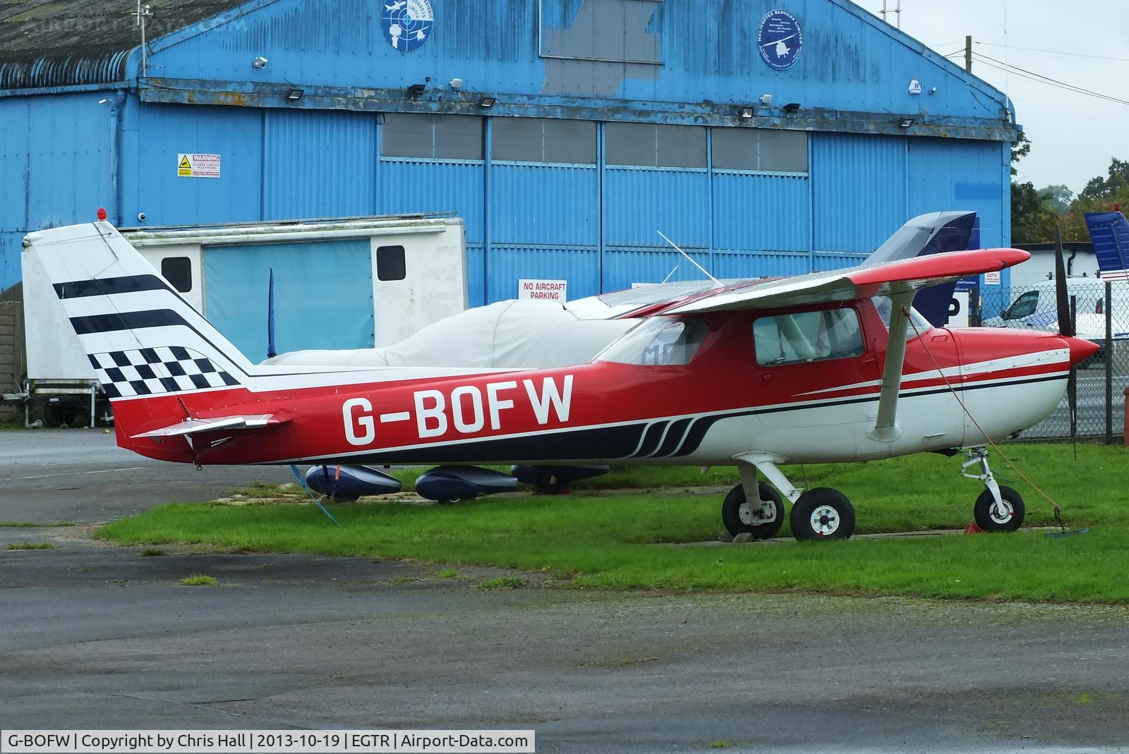 G-BOFW, 1975 Cessna A150M Aerobat C/N A150-0612, parked at Elstree