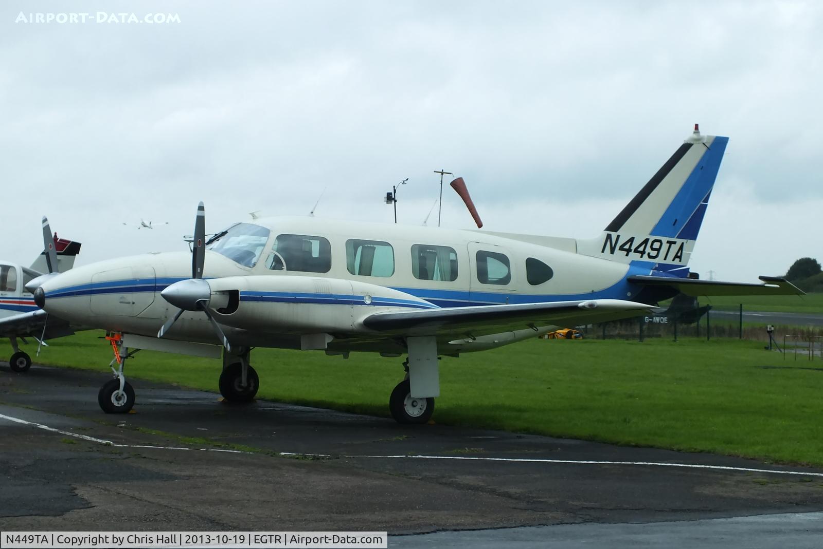 N449TA, Piper PA-31-310 Navajo Navajo C/N 31-480, parked at Elstree