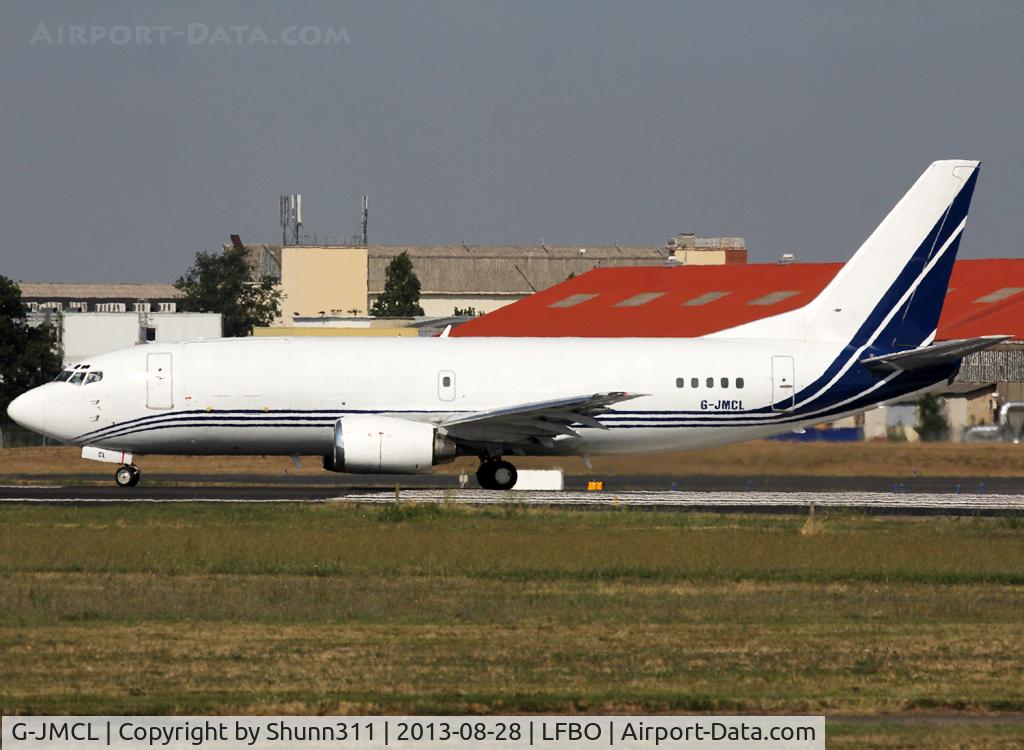 G-JMCL, 1988 Boeing 737-322F C/N 23951, Lining up rwy 32R for departure...