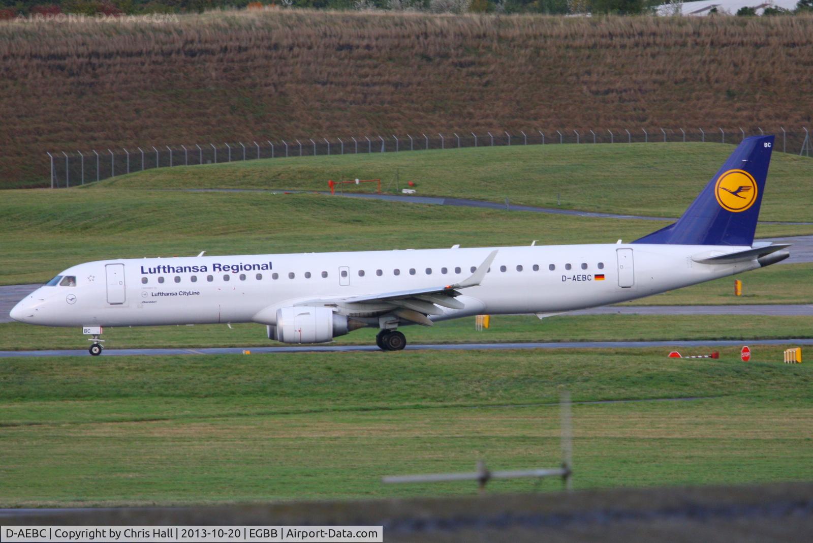 D-AEBC, 2009 Embraer 195LR (ERJ-190-200LR) C/N 19000320, Lufthansa CityLine