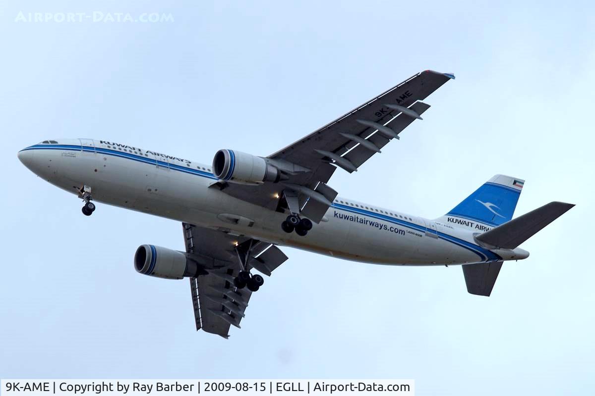 9K-AME, 1993 Airbus A300B4-605R C/N 721, Airbus A300B4-605R [721] (Kuwait Airways) Home~G 15/08/2009. On approach 27R.