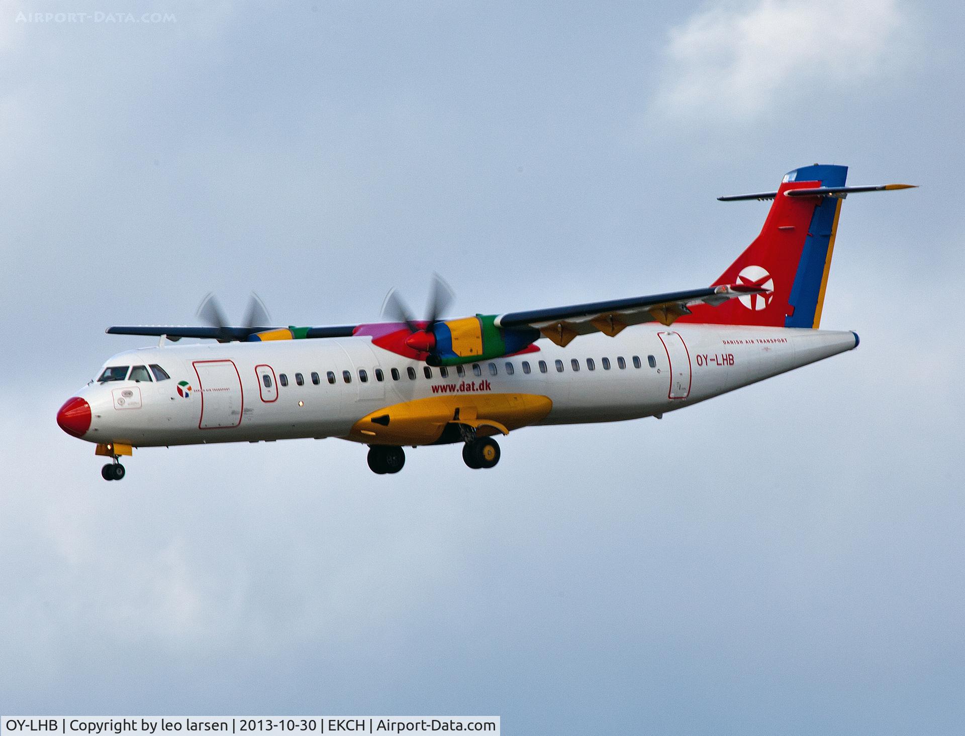 OY-LHB, 1997 ATR 72-202 C/N 496, App to R-22L Copenhagen Kastrup 
30.10.13