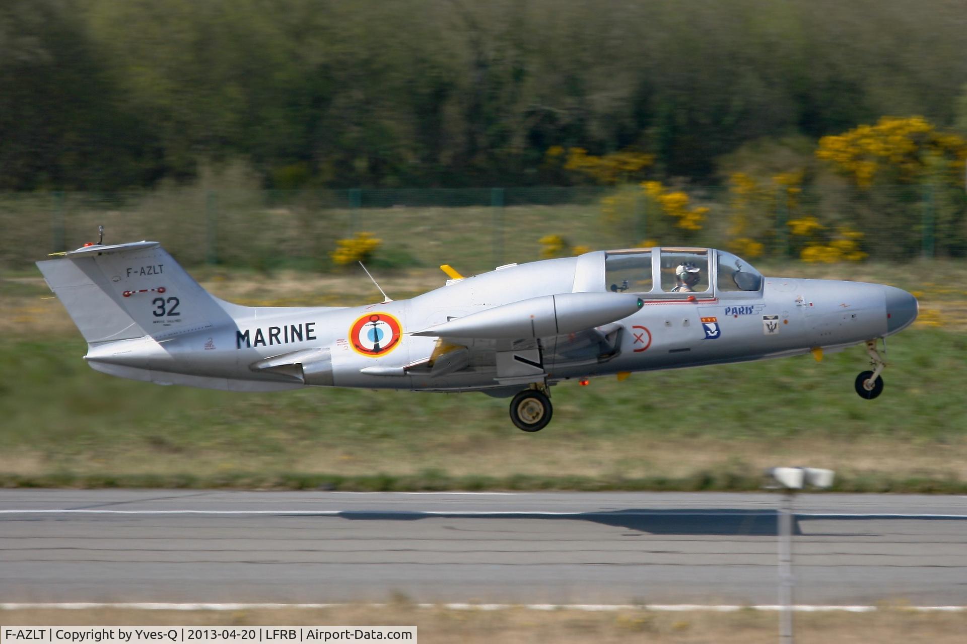 F-AZLT, 1958 Morane-Saulnier MS.760 Paris I C/N 32, Morane-Saulnier MS-760A Paris, Armor Aero Passion, take-off rwy 07R, Brest-Taxiing to holding point Rwy 25L, Brest-Bretagne Airport (LFRB-BES)