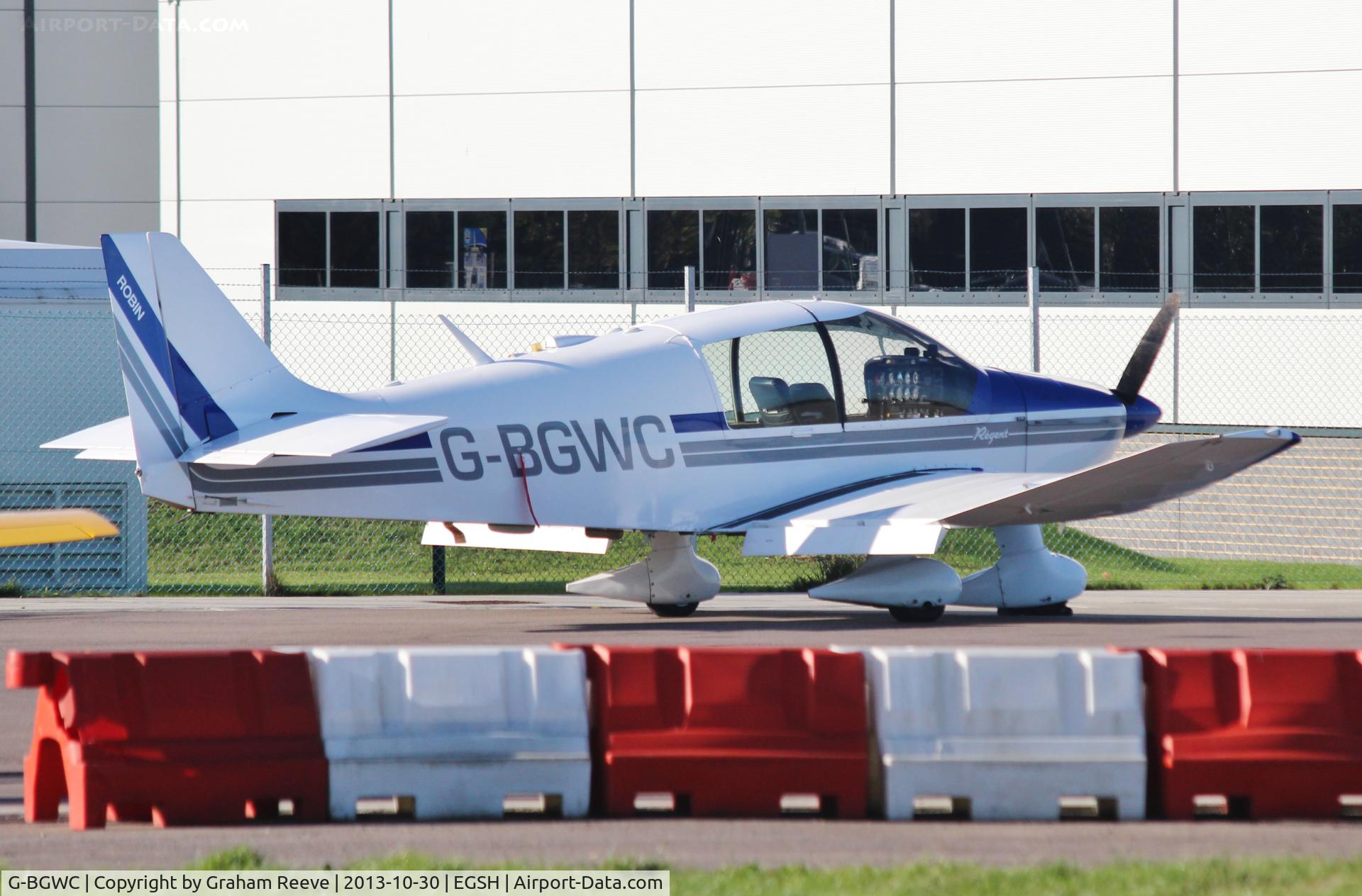 G-BGWC, 1979 Robin DR-400-180 Regent Regent C/N 1420, Parked at Norwich.