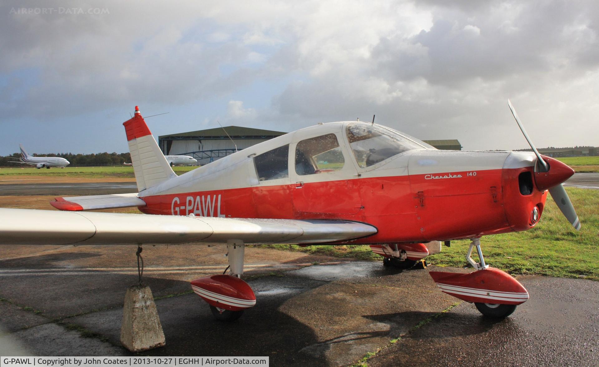 G-PAWL, 1968 Piper PA-28-140 Cherokee C/N 28-24456, Facing into the storm.