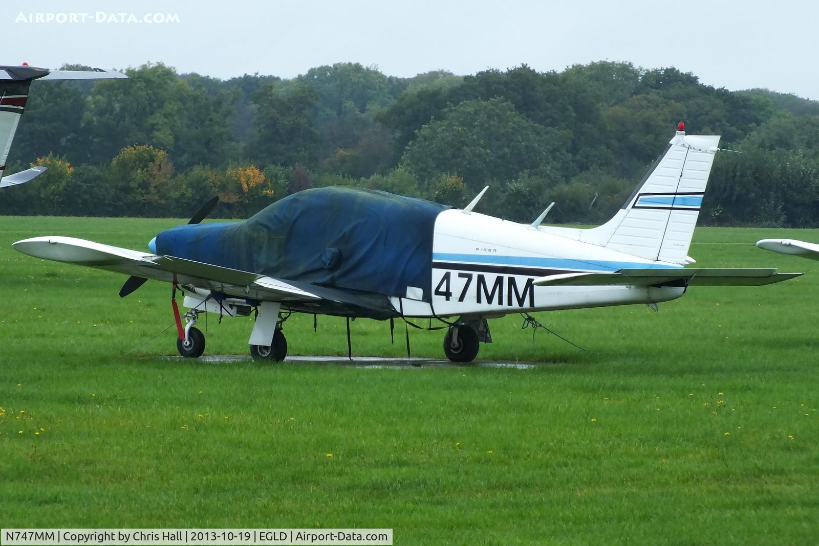 N747MM, 1973 Piper PA-28R-200 Cherokee Arrow II C/N 28R-7335445, parked at Denham