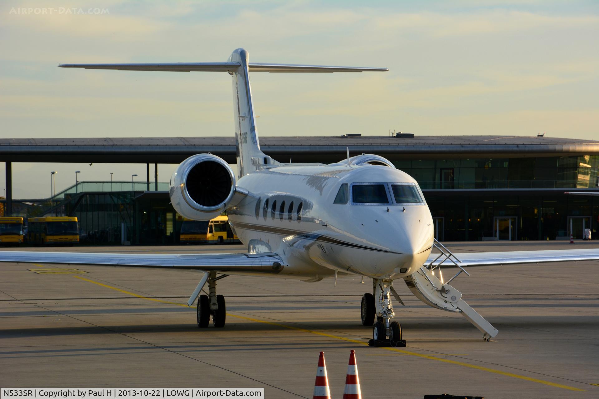 N533SR, 2012 Gulfstream Aerospace GIV-X (G450) C/N 4253, Gulf IV in the beautiful sunset