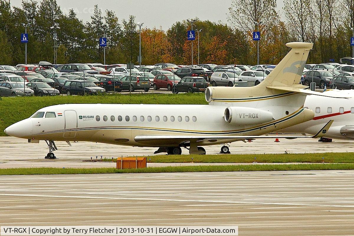 VT-RGX, 2008 Dassault Falcon 7X C/N 049, 2008 Dassault Falcon 7X, c/n: 49 at Luton
