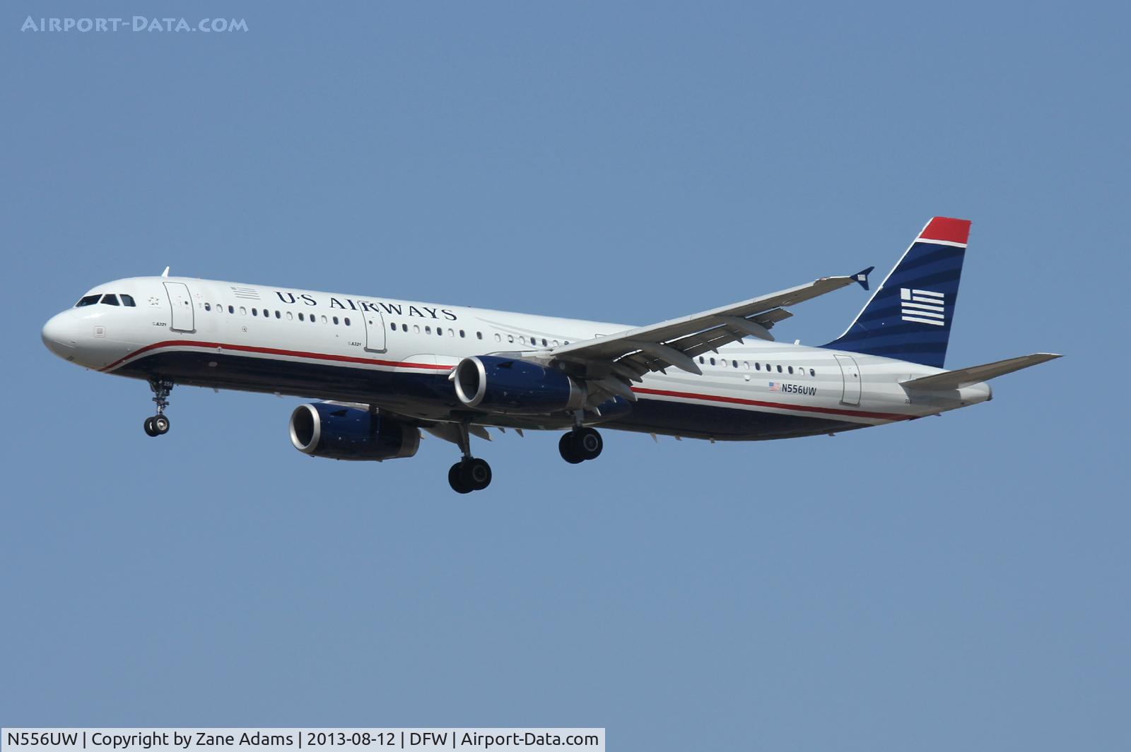 N556UW, 2012 Airbus A321-231 C/N 5244, Landing at DFW Airport