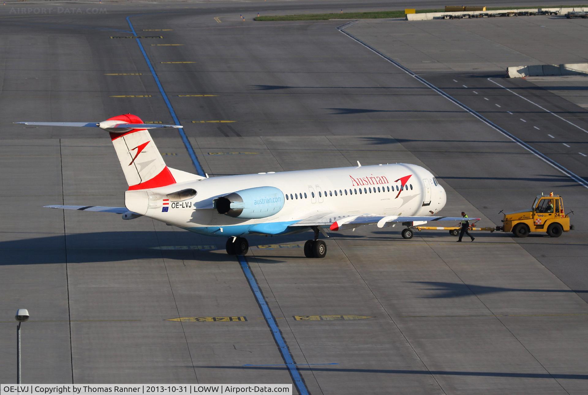 OE-LVJ, 1991 Fokker 100 (F-28-0100) C/N 11359, Austrian Fokker 100