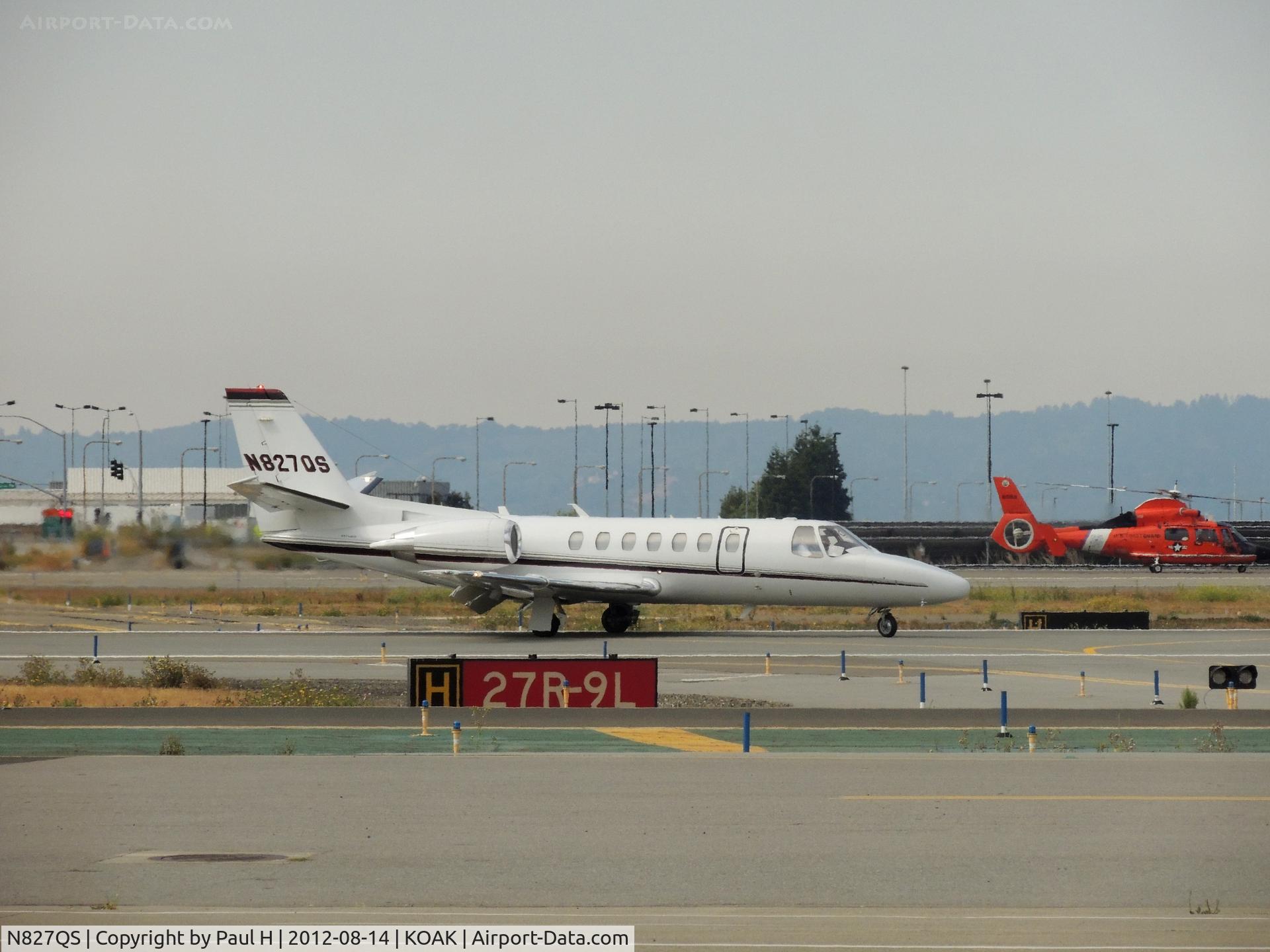 N827QS, Cessna 560 Citation Encore+ C/N 560-0801, Cessna with HH-64 in the background