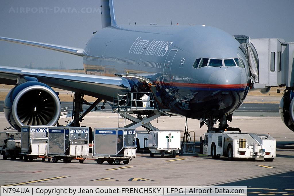 N794UA, 1997 Boeing 777-222 C/N 26953, UNITED