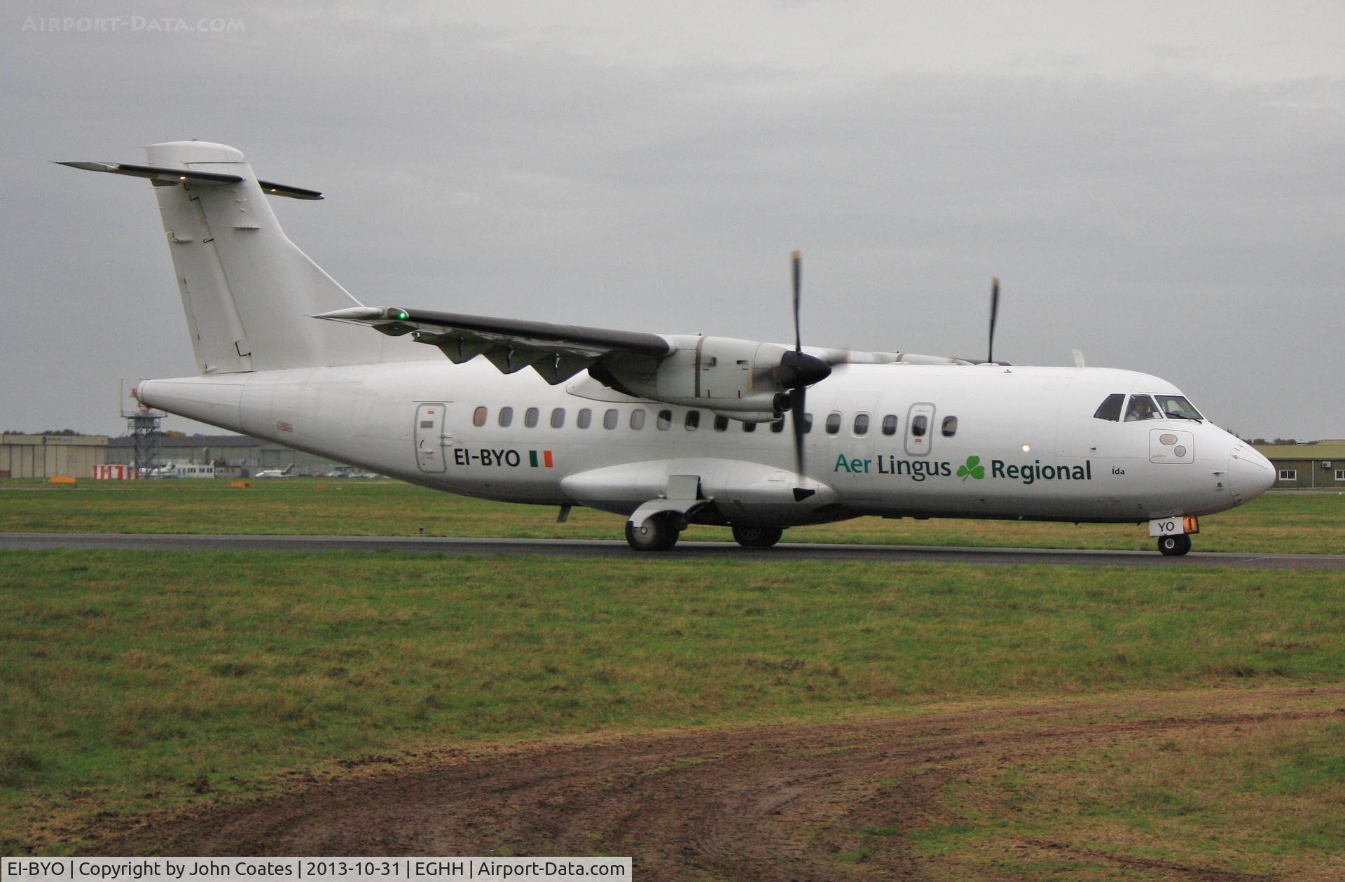 EI-BYO, 1989 ATR 42-300 C/N 161, Taxiing to depart back to Dublin