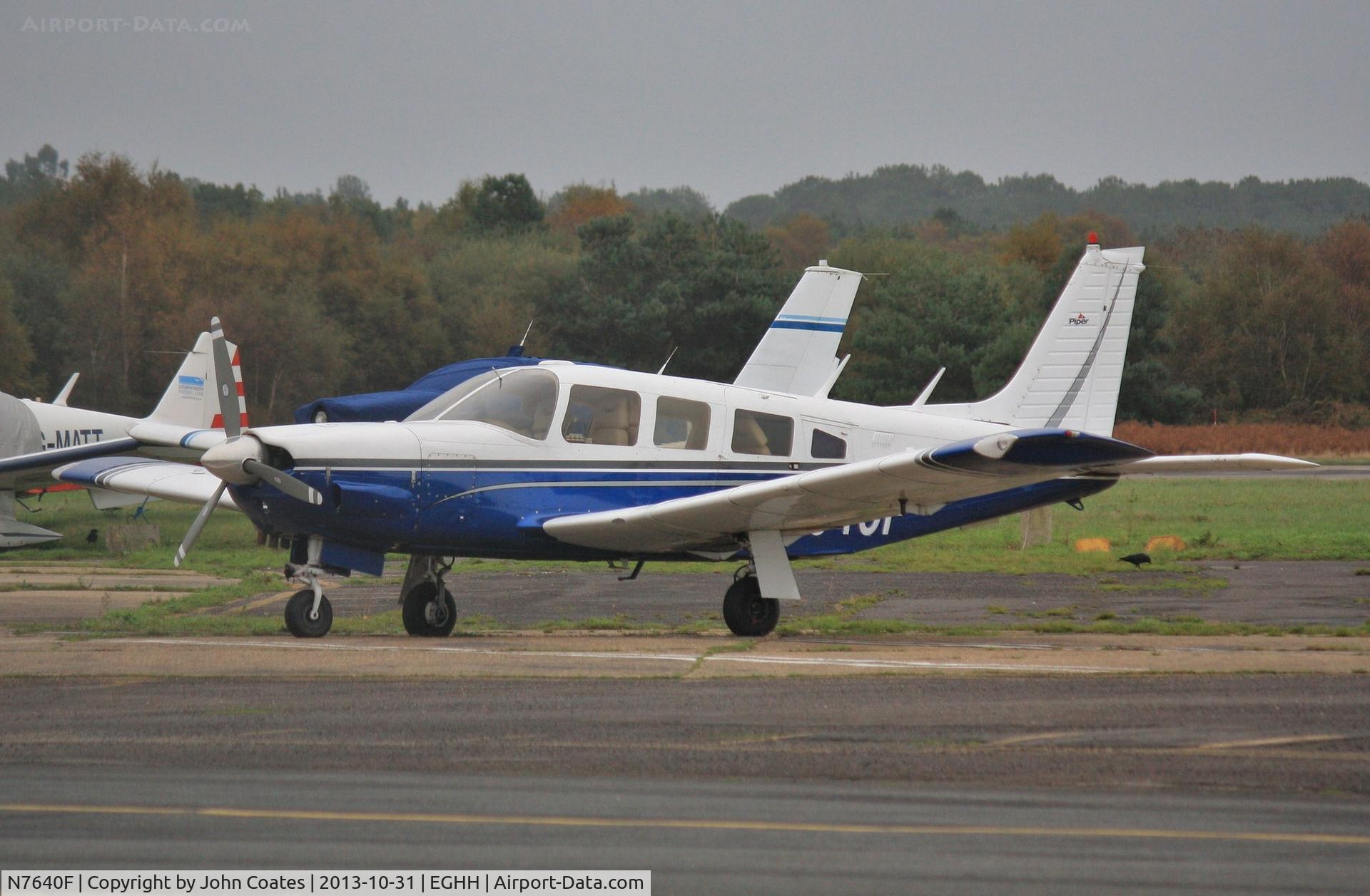 N7640F, 1976 Piper PA-32R-300 Cherokee Lance C/N 32R-7780069, Parked at Airtime North