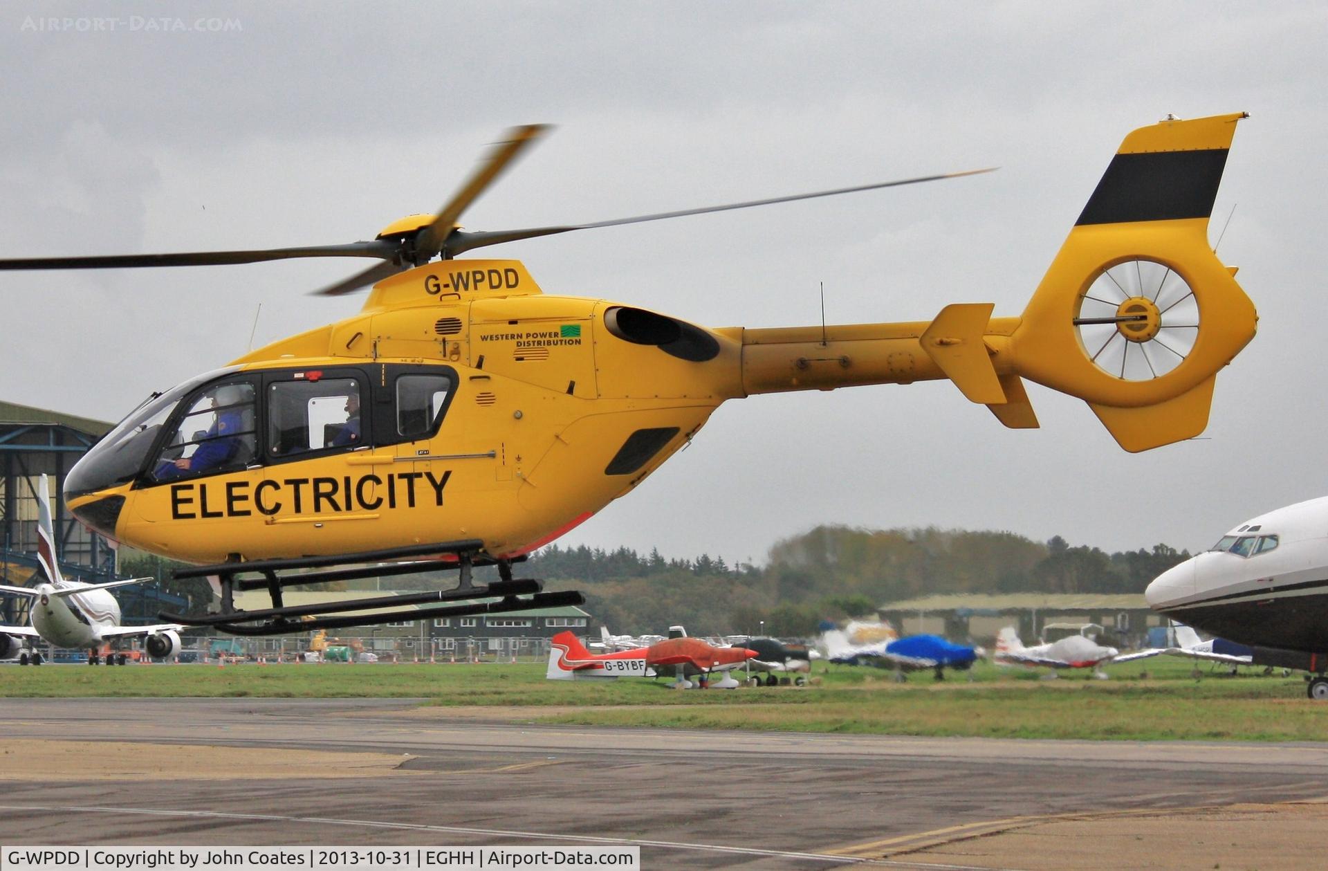 G-WPDD, 1999 Eurocopter EC-135P-1 C/N 0071, Departing BHL
