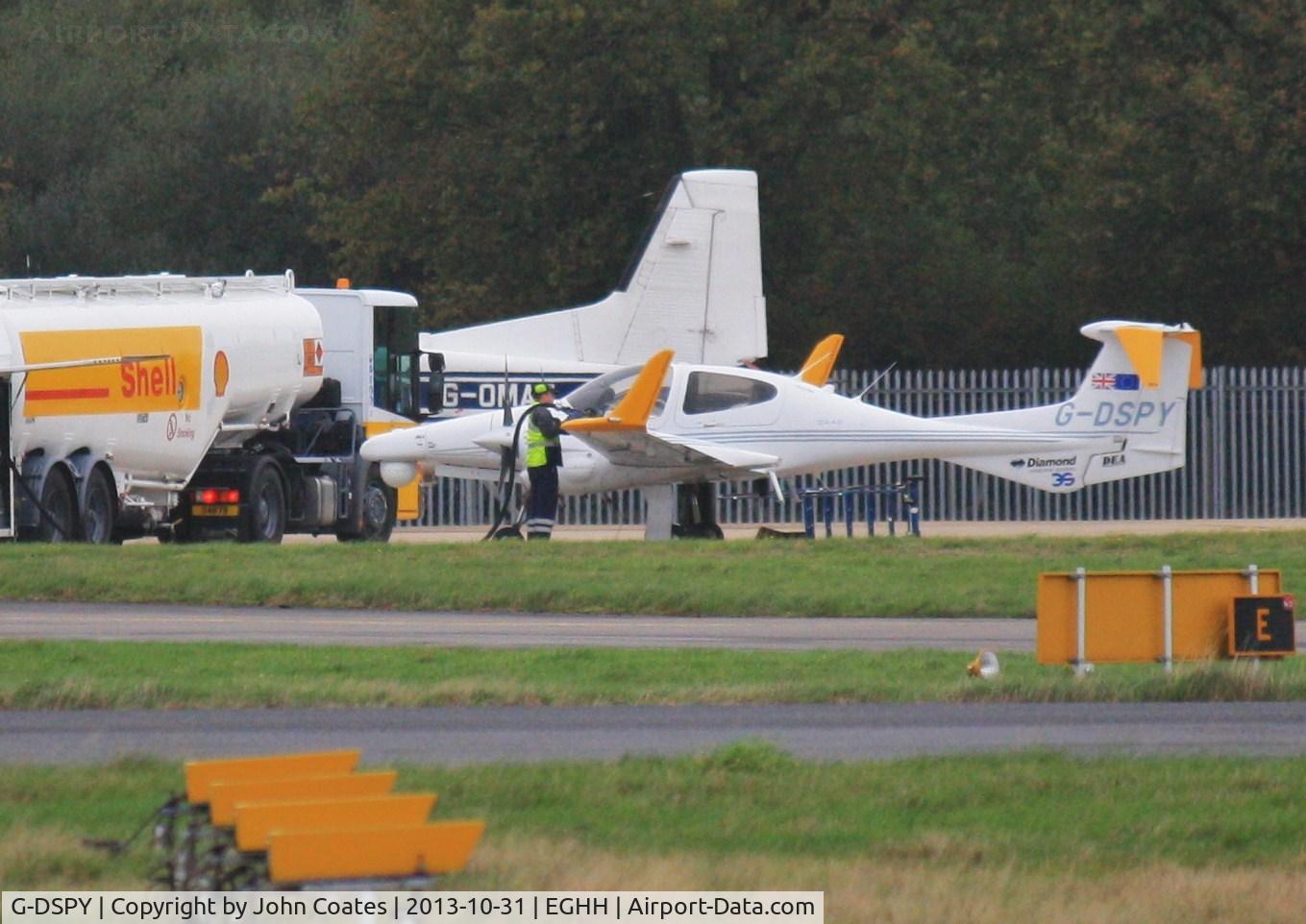 G-DSPY, 2008 Diamond DA-42MPP Guardian Twin Star C/N 42-M011, Being refuelled at Cobham