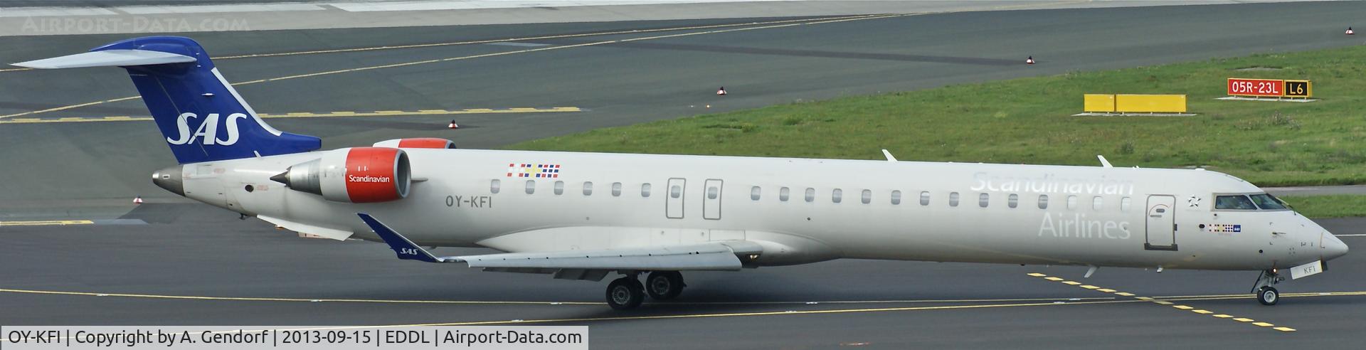 OY-KFI, 2009 Canadair CRJ-900ER (CL-600-2D24) C/N 15242, SAS, seen here taxiing to the gate at Düsseldorf Int´l(EDDL)