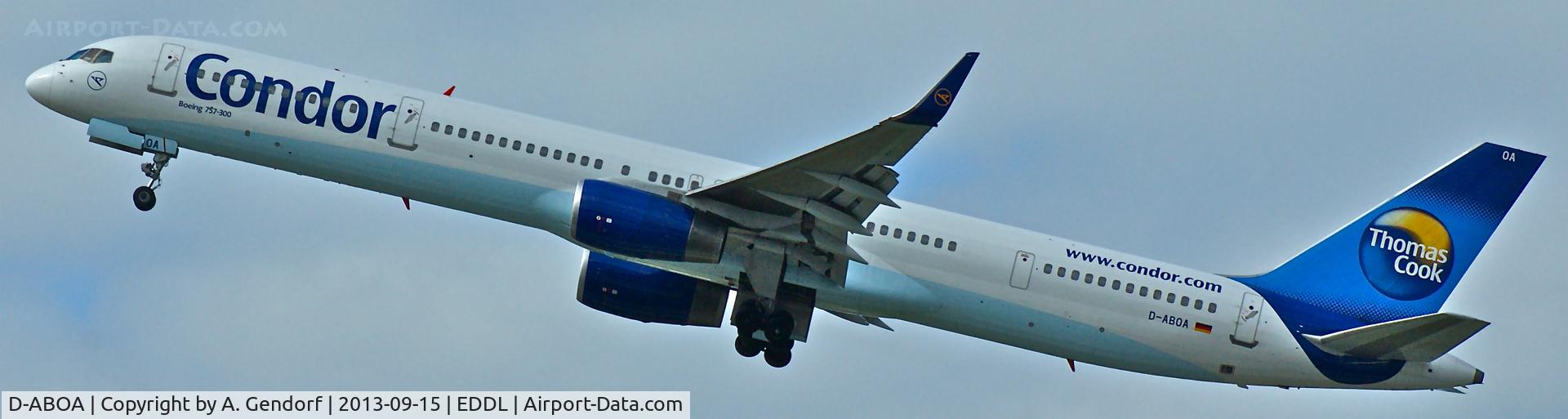 D-ABOA, 1998 Boeing 757-330 C/N 29016, Condor, seen here during take off at Düsseldorf Int´l(EDDL)