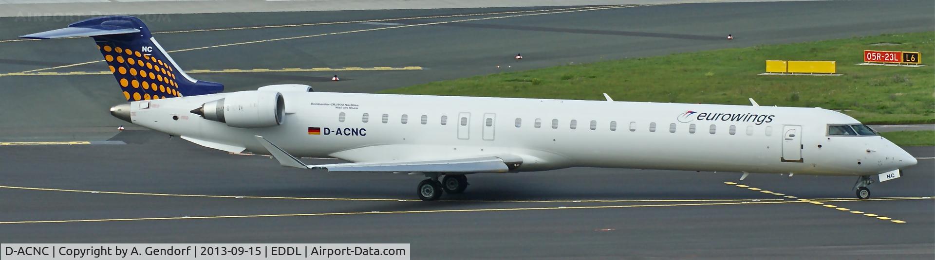 D-ACNC, 2009 Bombardier CRJ-900LR (CL-600-2D24) C/N 15236, Eurowings (LH-Regional cs.), seen here taxiing, shortly after landing at Düsseldorf Int´l(EDDL)