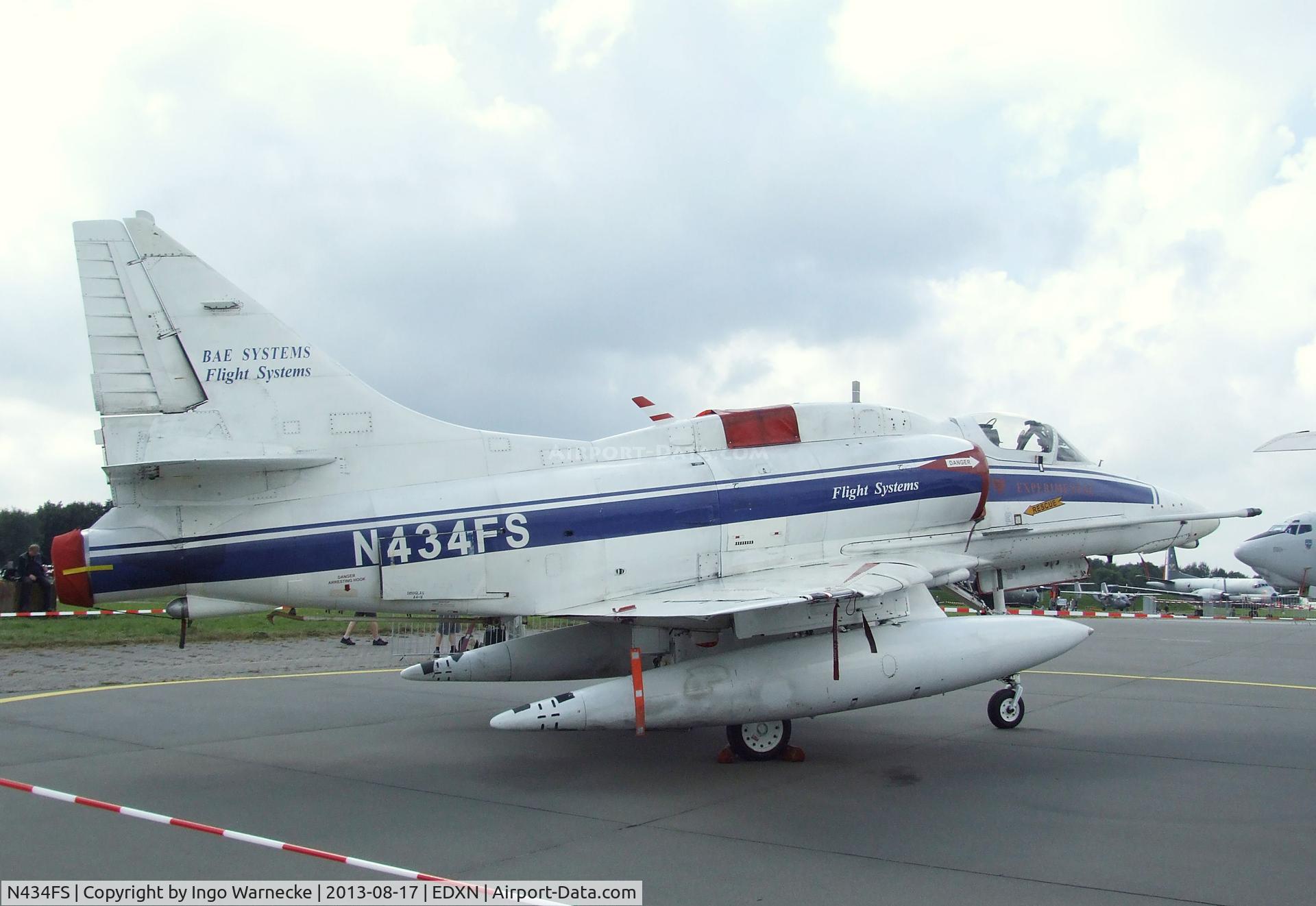 N434FS, 1972 Douglas A-4N Skyhawk C/N 14514, Douglas A-4N Skyhawk of Flight Systems at the Spottersday of the Nordholz Airday 2013 celebrationg 100 Years of German Naval Aviation at Nordholz Naval Aviation Base