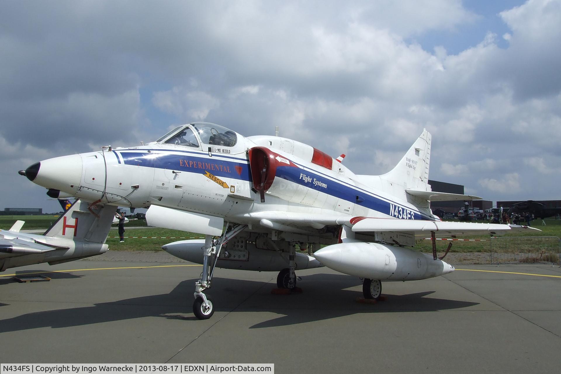 N434FS, 1972 Douglas A-4N Skyhawk C/N 14514, Douglas A-4N Skyhawk of Flight Systems at the Spottersday of the Nordholz Airday 2013 celebrationg 100 Years of German Naval Aviation at Nordholz Naval Aviation Base