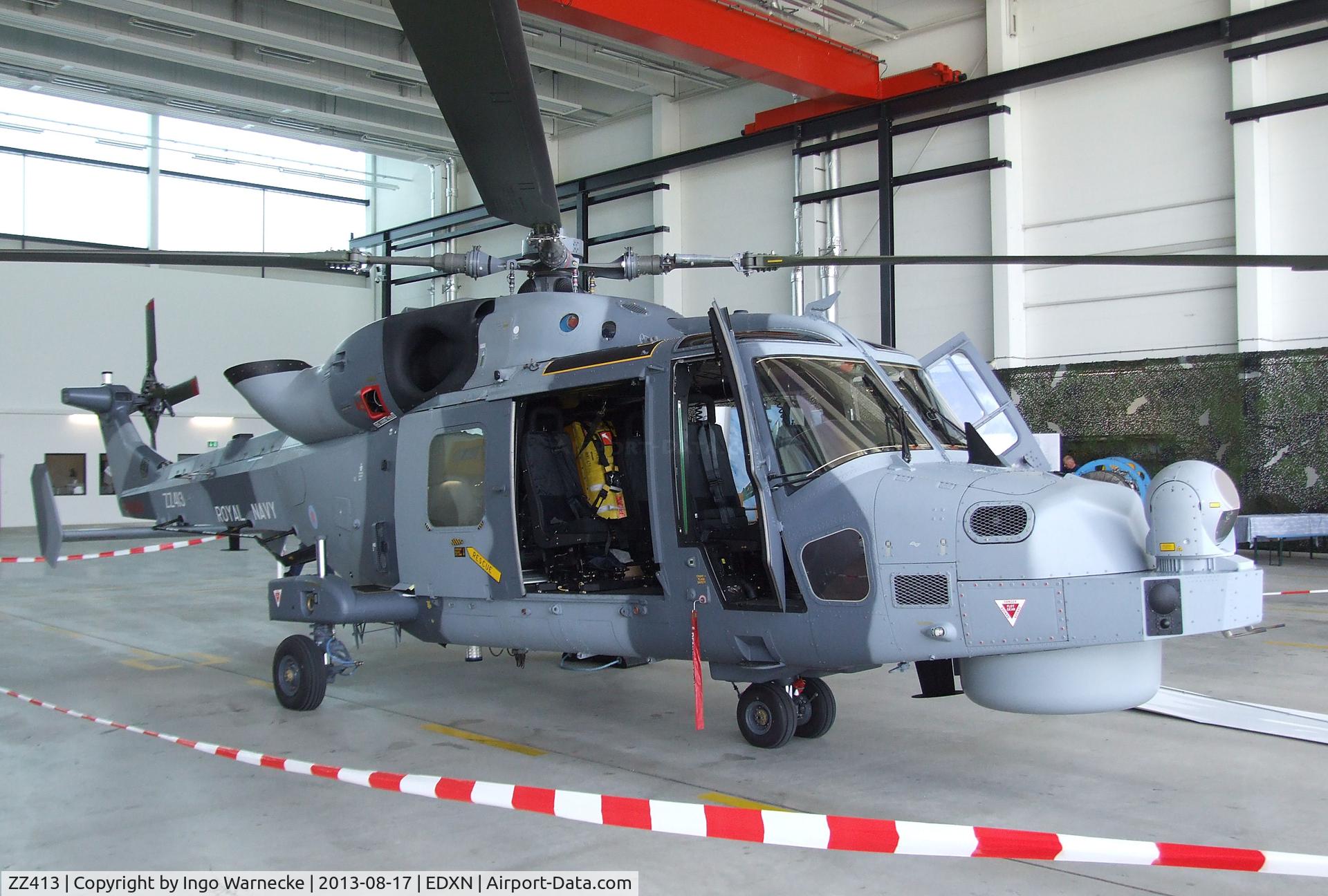 ZZ413, AgustaWestland AW-159 Wildcat HMA.2 C/N 483, AgustaWestland AW159 Lynx Wildcat HMA2 of the Royal Navy at the Spottersday of the Nordholz Airday 2013 celebrationg 100 Years of German Naval Aviation at Nordholz Naval Aviation Base