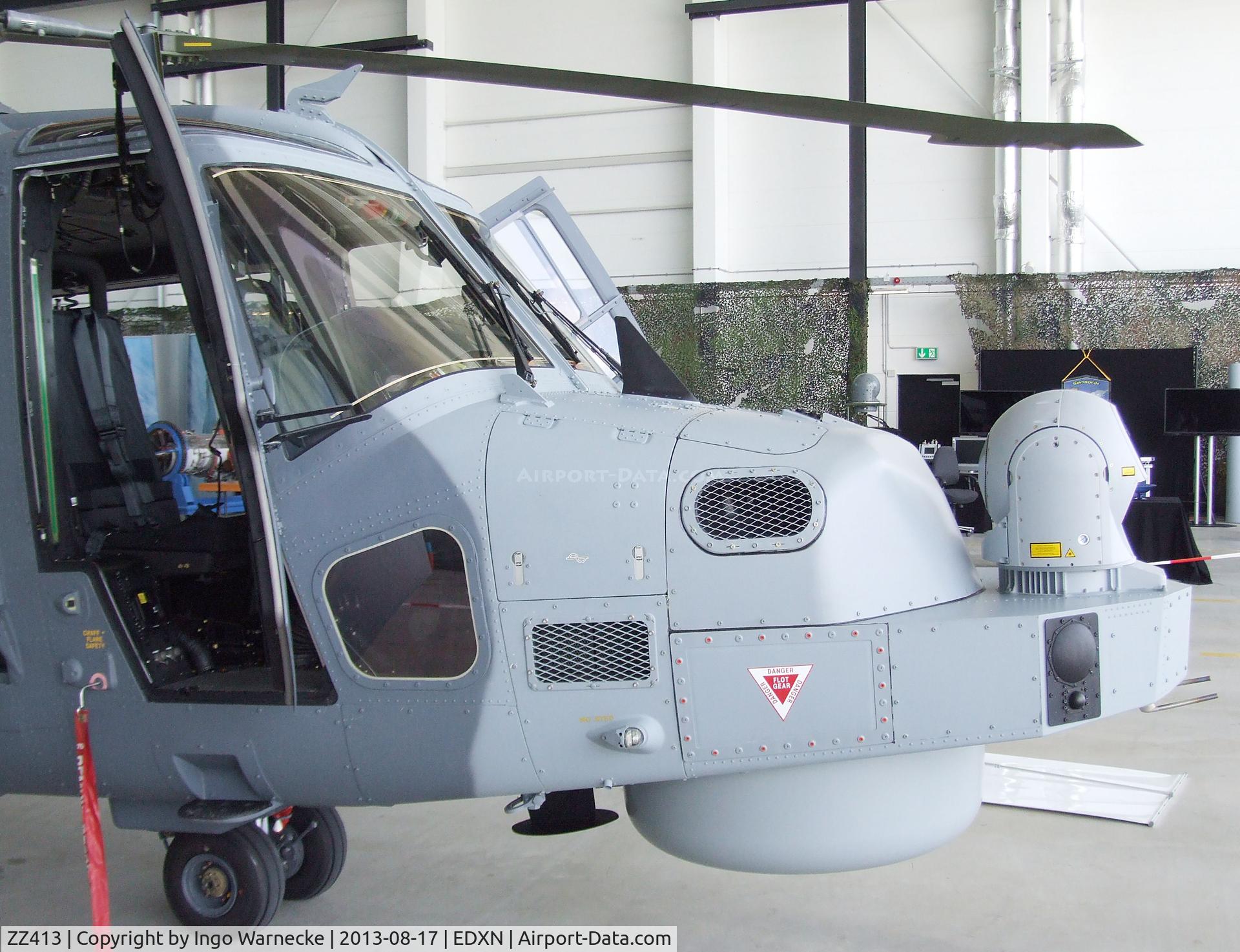ZZ413, AgustaWestland AW-159 Wildcat HMA.2 C/N 483, AgustaWestland AW159 Lynx Wildcat HMA2 of the Royal Navy at the Spottersday of the Nordholz Airday 2013 celebrationg 100 Years of German Naval Aviation at Nordholz Naval Aviation Base