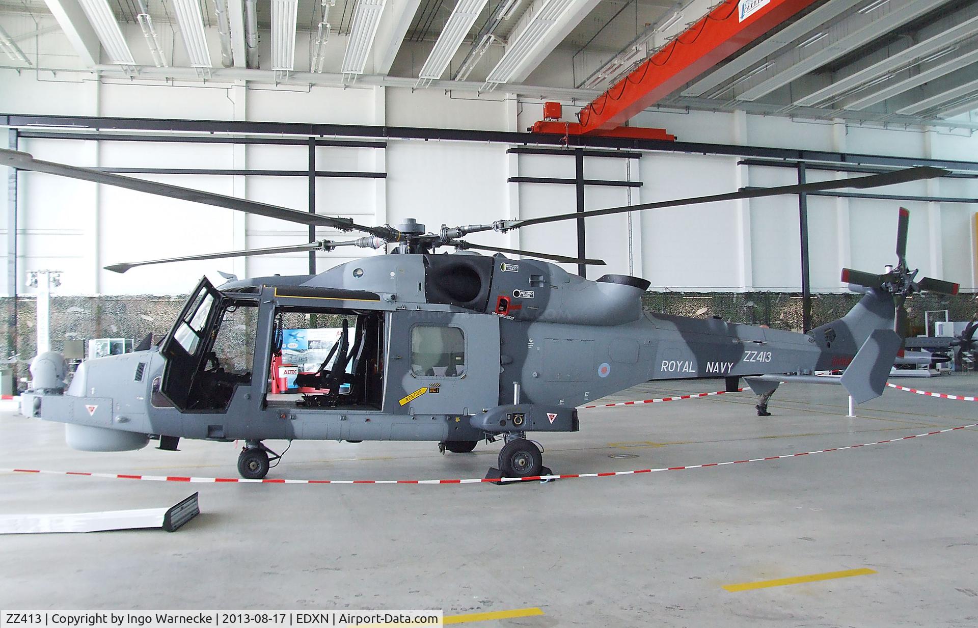ZZ413, AgustaWestland AW-159 Wildcat HMA.2 C/N 483, AgustaWestland AW159 Lynx Wildcat HMA2 of the Royal Navy at the Spottersday of the Nordholz Airday 2013 celebrationg 100 Years of German Naval Aviation at Nordholz Naval Aviation Base