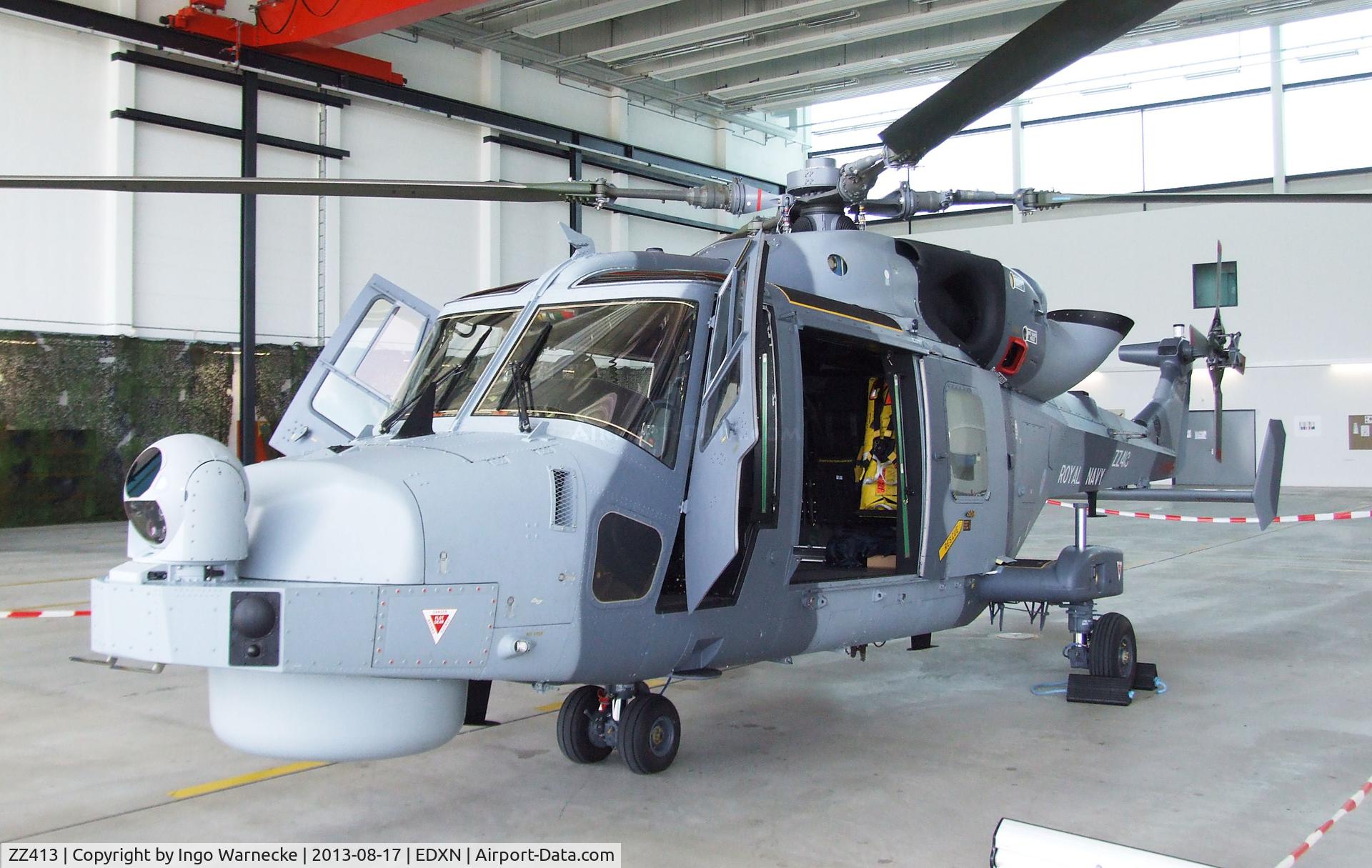 ZZ413, AgustaWestland AW-159 Wildcat HMA.2 C/N 483, AgustaWestland AW159 Lynx Wildcat HMA2 of the Royal Navy at the Spottersday of the Nordholz Airday 2013 celebrationg 100 Years of German Naval Aviation at Nordholz Naval Aviation Base