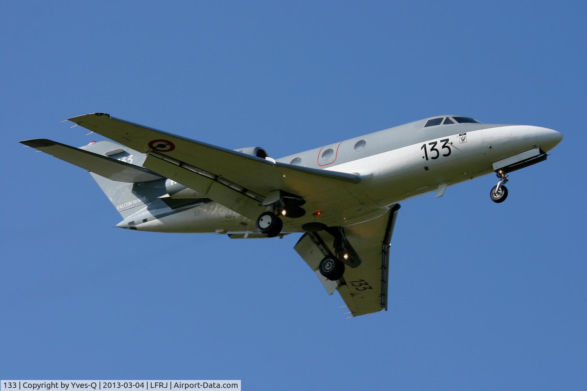 133, 1978 Dassault Falcon 10MER C/N 133, French Naval Aviation Dassault Falcon 10MER in Short Approach Rwy 08, Landivisiau Naval Air Base (LFRJ)