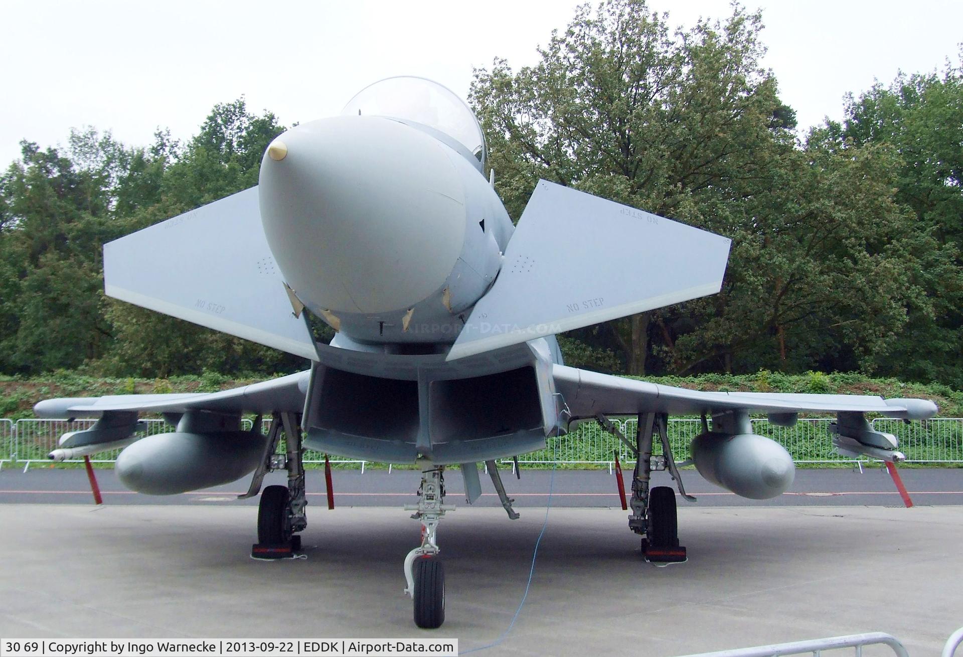 30 69, Eurofighter EF-2000 Typhoon S C/N GS051, Eurofighter EF2000 of the German Air Force (Luftwaffe) at the DLR 2013 air and space day on the side of Cologne airport