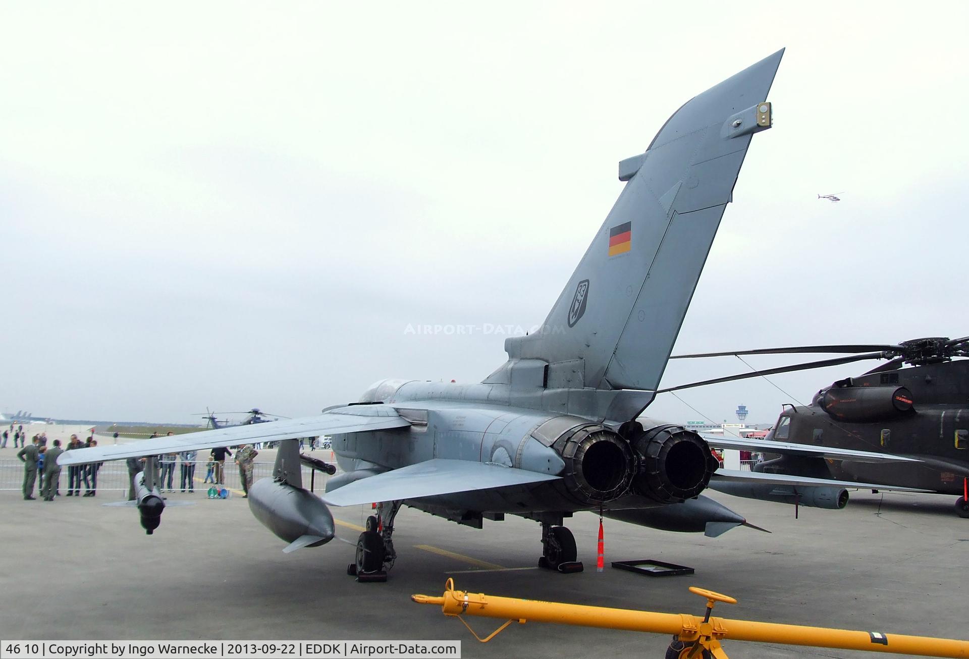 46 10, Panavia Tornado IDS C/N 767/GS243/4310, Panavia Tornado IDS of the German Air Force (Luftwaffe) at the DLR 2013 air and space day on the side of Cologne airport
